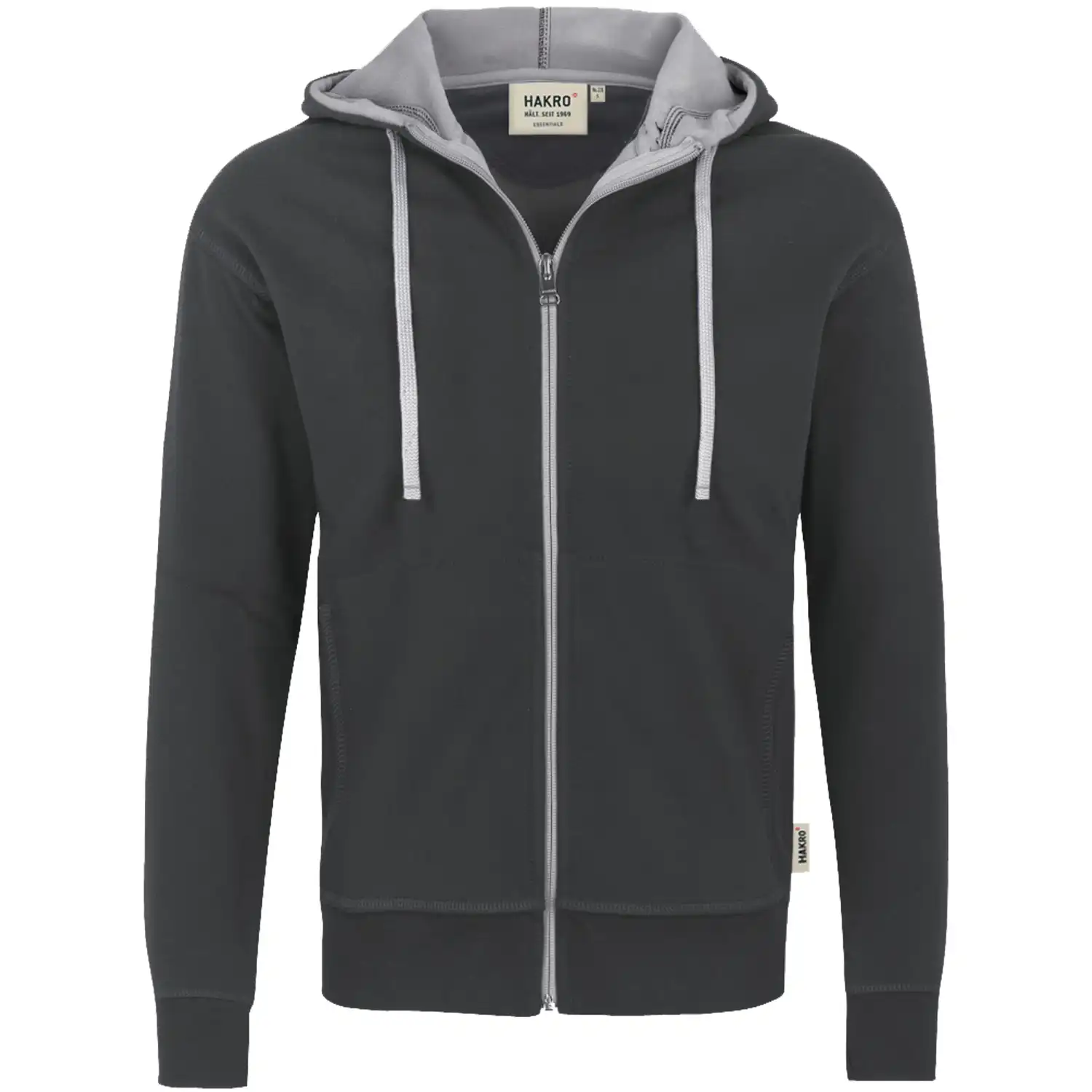 Kapuzen-Jacke Bonded 455 in anthrazit/silber, XL - Bild 1