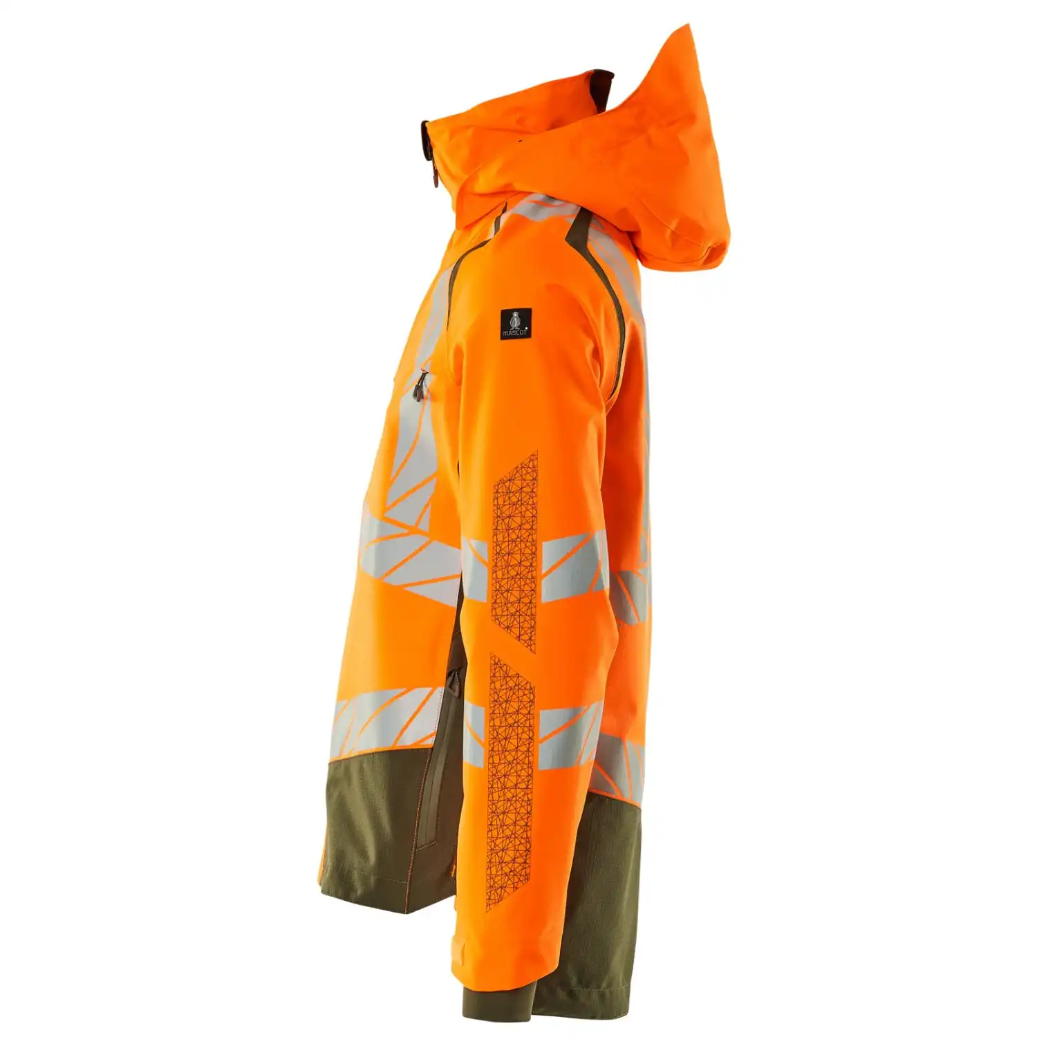 Warnschutz Regenjacke zweifarbig "ACCELERATE SAFE" in orange/moosgrün, XXL - Thumbnail 3
