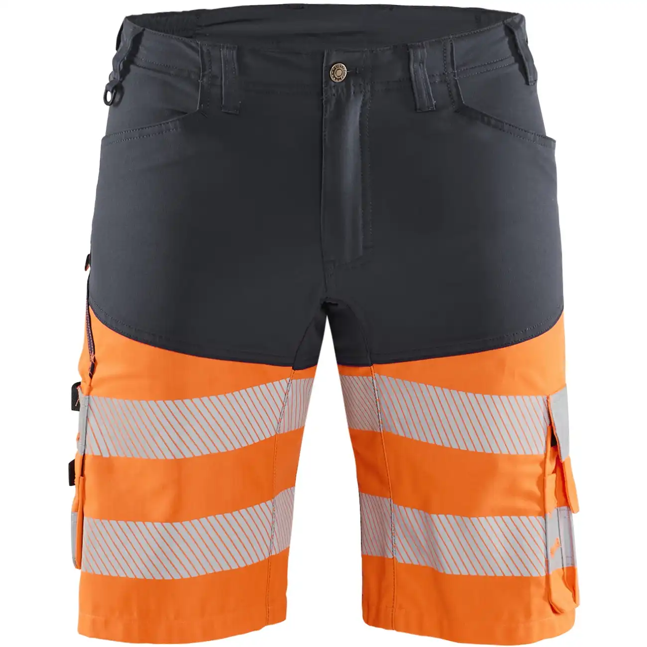 Warnschutz Stretch Shorts "1541" in grau/orange, C58 - Thumbnail 1