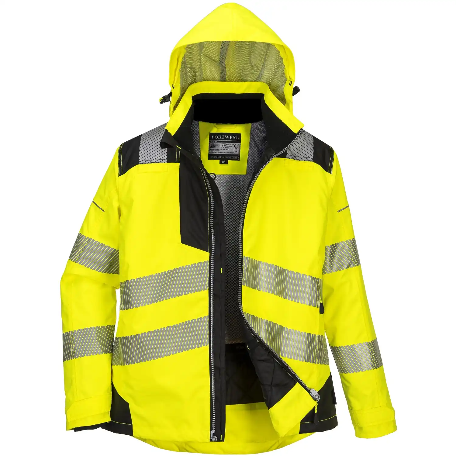 Damen Warnschutz Winterjacke "PW382" PW3 in gelb/schwarz, L - Thumbnail 1