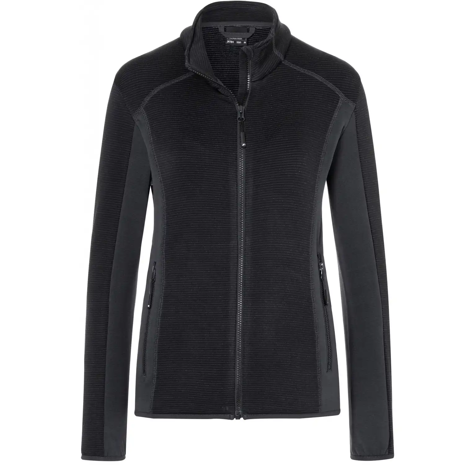 Damen Stretch-Fleece Jacke "JN783" in black/carbon, L - Bild 1