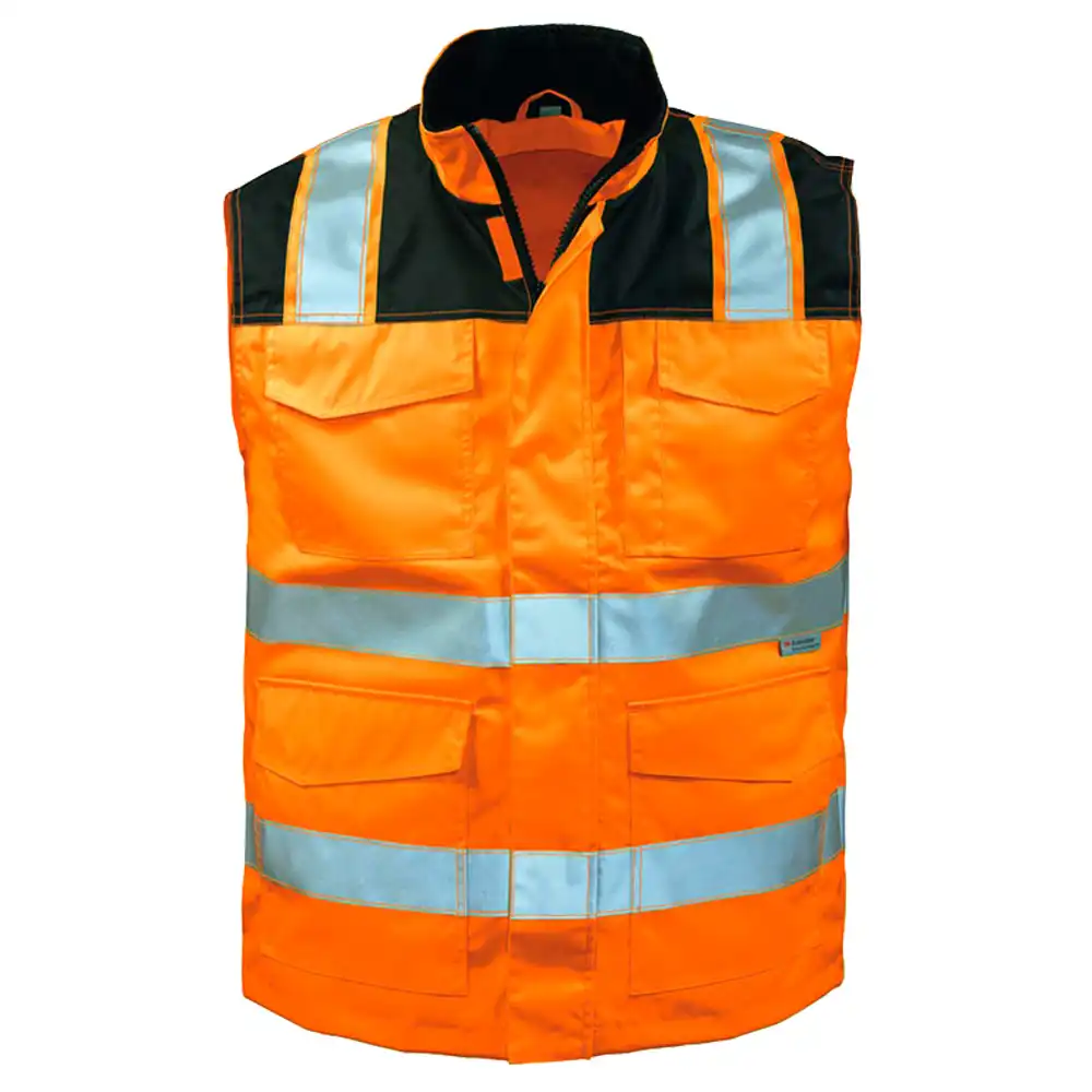 Warnschutz-Weste Kl. 2  in orange/schwarz, L - Thumbnail 1