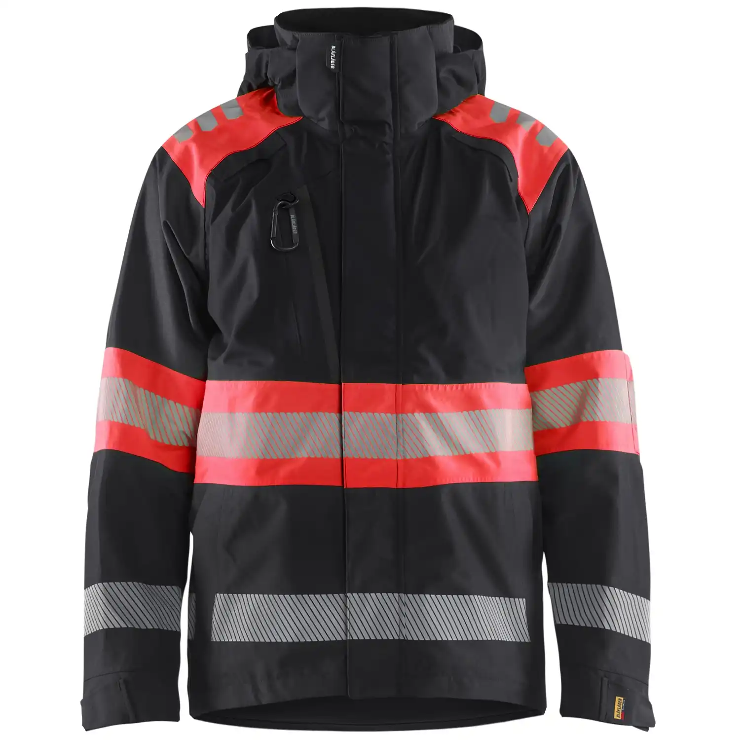 Warnschutz Regenjacke Kl. 1 "4420" in schwarz/rot, 3XL - Thumbnail 1