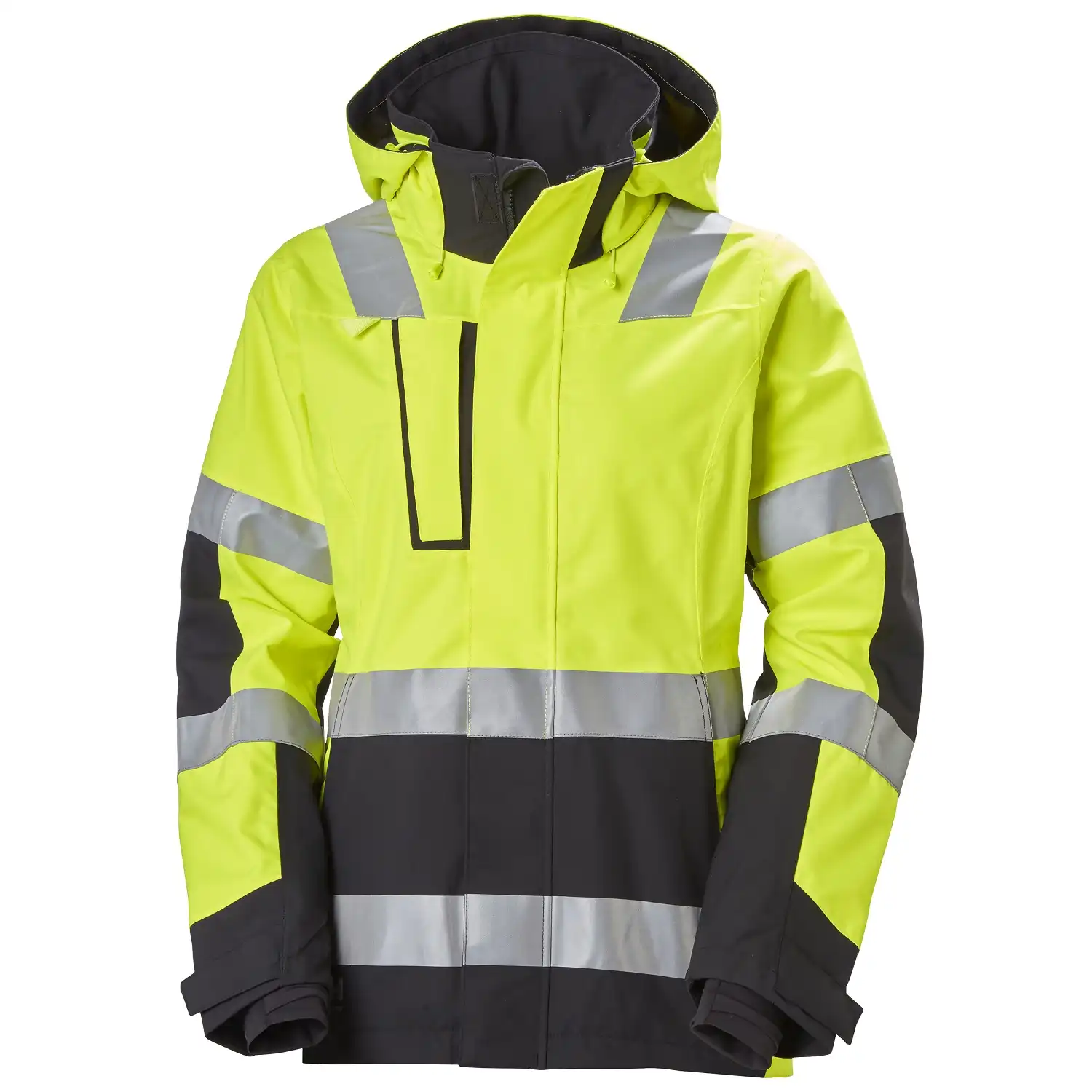 Damen Warnschutz Regenjacke "LUNA" gelb/schwarz in L - Thumbnail 1