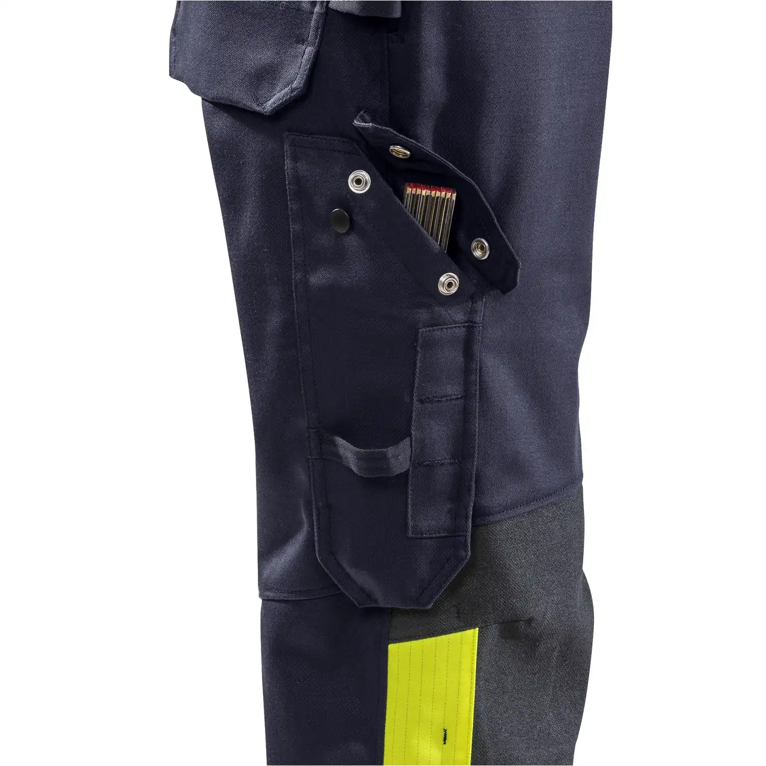 Schweißer Bundhose Kl. 2 "2656 WEL" marine/gelb in C64 - Thumbnail 4