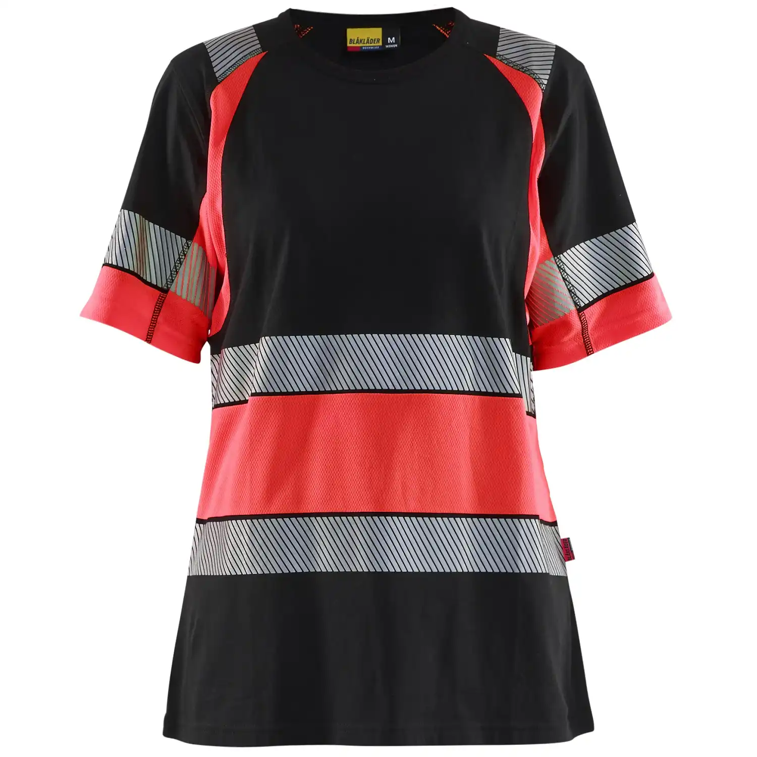 Damen Warnschutz T-Shirt "3410" in schwarz/rot, 3XL - Thumbnail 1