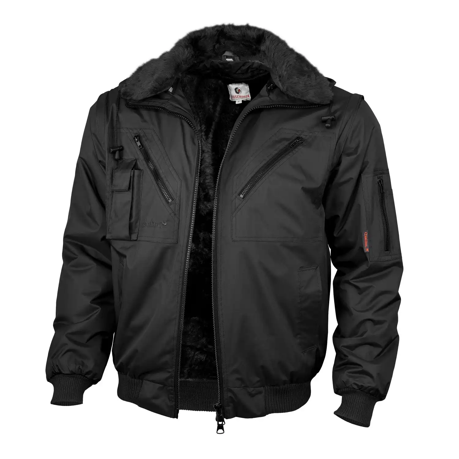 Pilotenjacke 4in1 wasserfest in schwarz, XXL - Bild 1