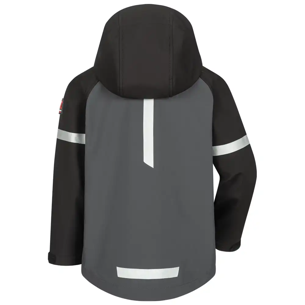 Kinder Softshelljacke "WIGALD" grau/schwarz in 134/140 - Thumbnail 2