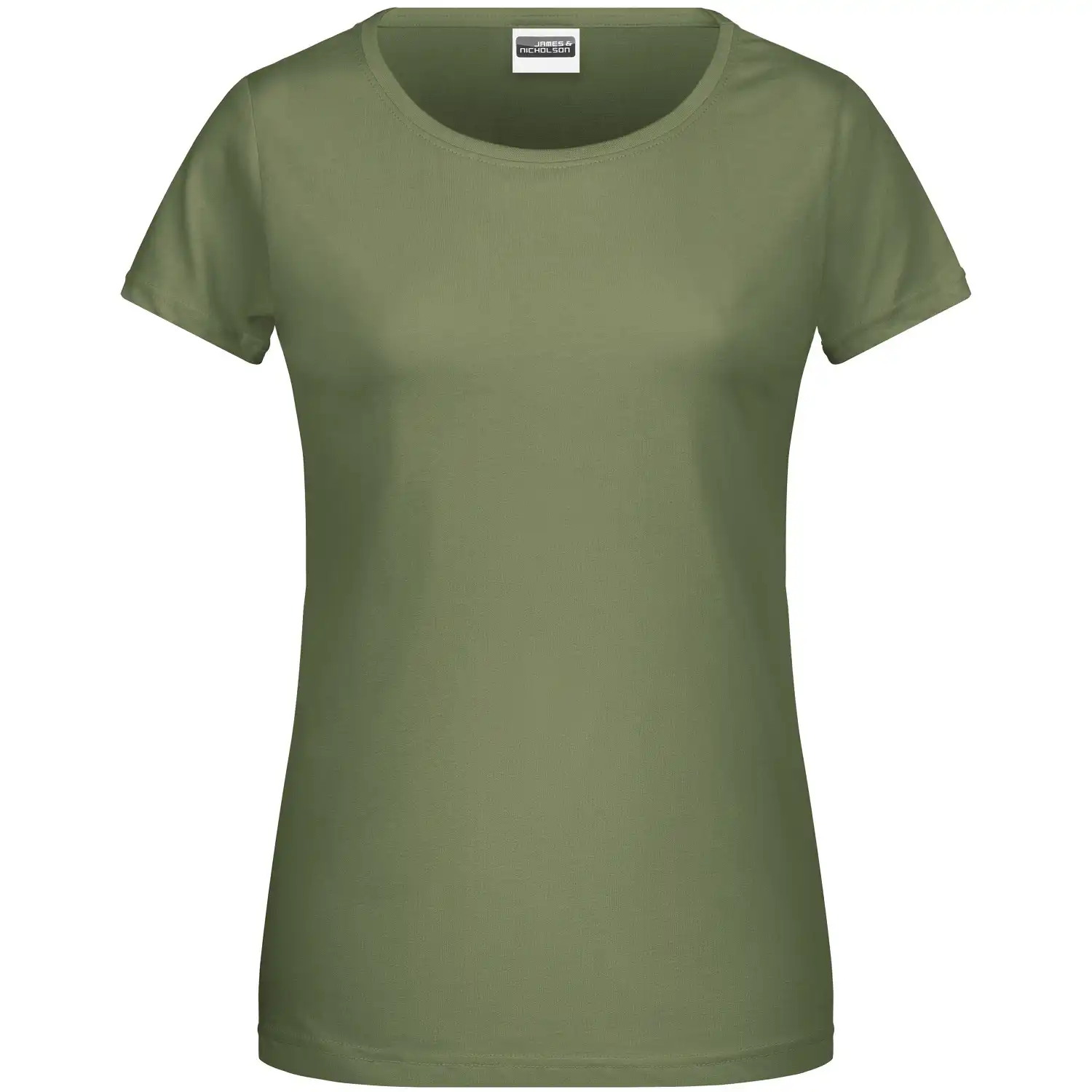 Damen Basic T-Shirt "8007" in khaki, XS - Bild 1