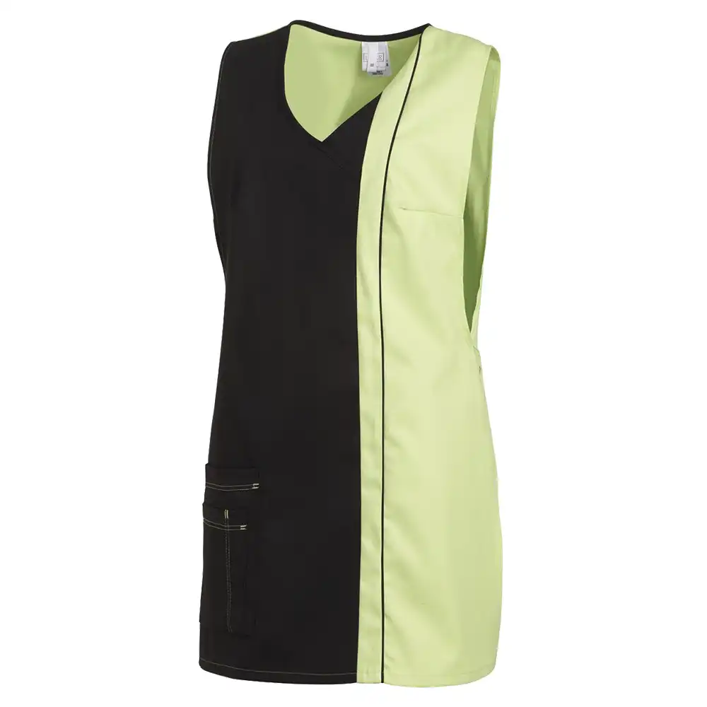 Damen Überwurfschürze "08/2541" in schwarz/hellgrün, I (36-42) - Bild 1