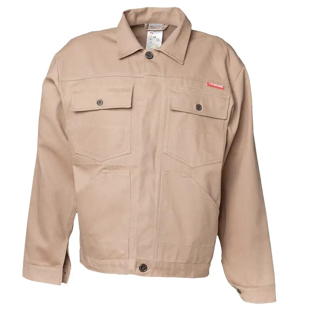 Bundjacke "BW 290" 100% Baumwolle in khaki, 42 - Thumbnail 1