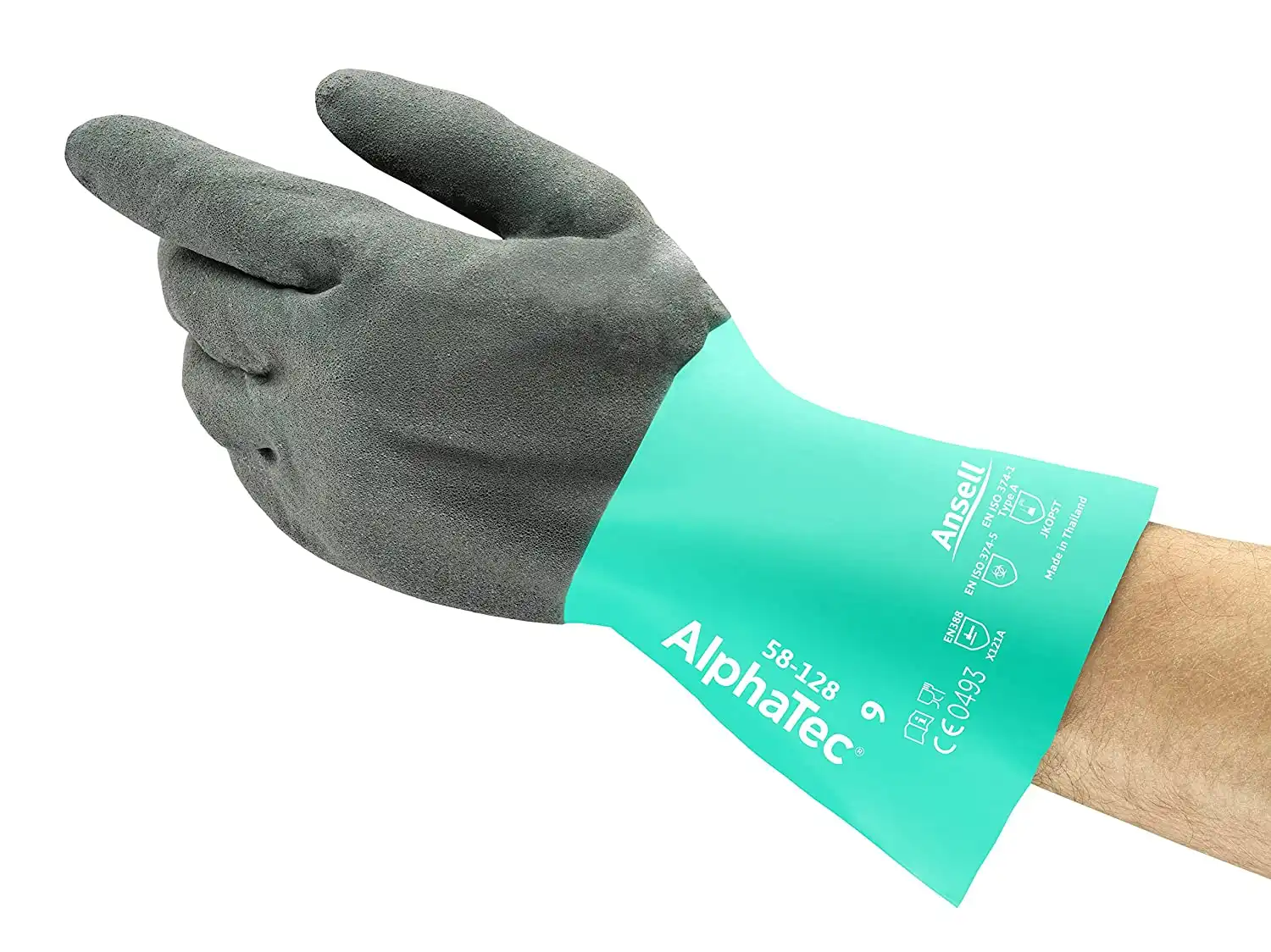 Nitril-Chemieschutzhandschuhe AlphaTec 58-128 in 9 (L) - Bild 1
