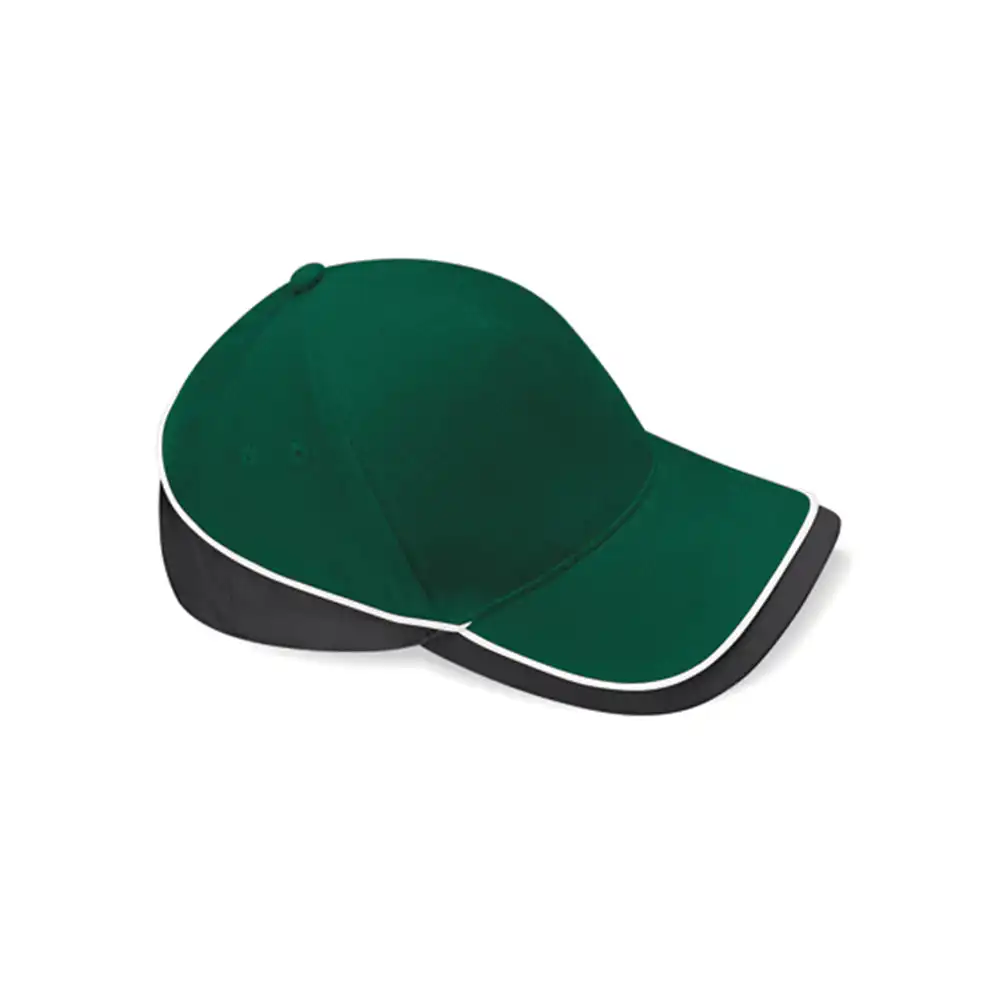 Basecap Teamwear Competition "CB171" in Bottle Green/Black/White - Bild 1