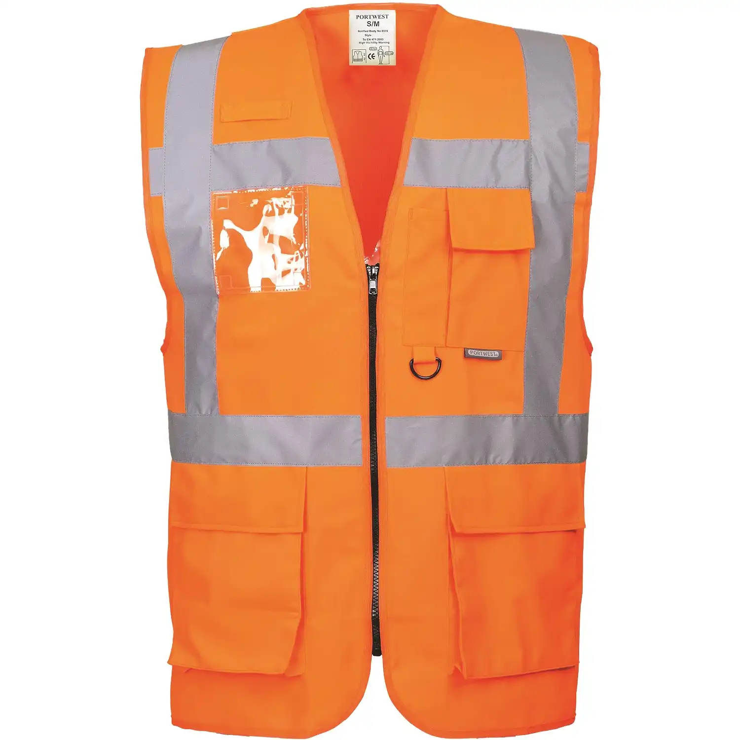 Warnweste Executive "BERLIN" Kl. 2 in Orange, L - Bild 1
