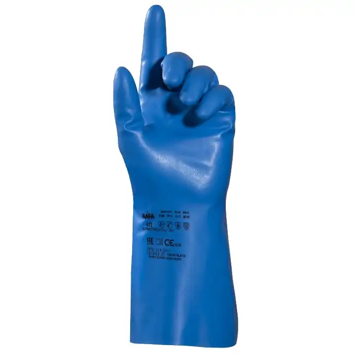 Nitril Chemie-Handschuhe "OPTINIT" blau in 10 (XL) - Bild 1