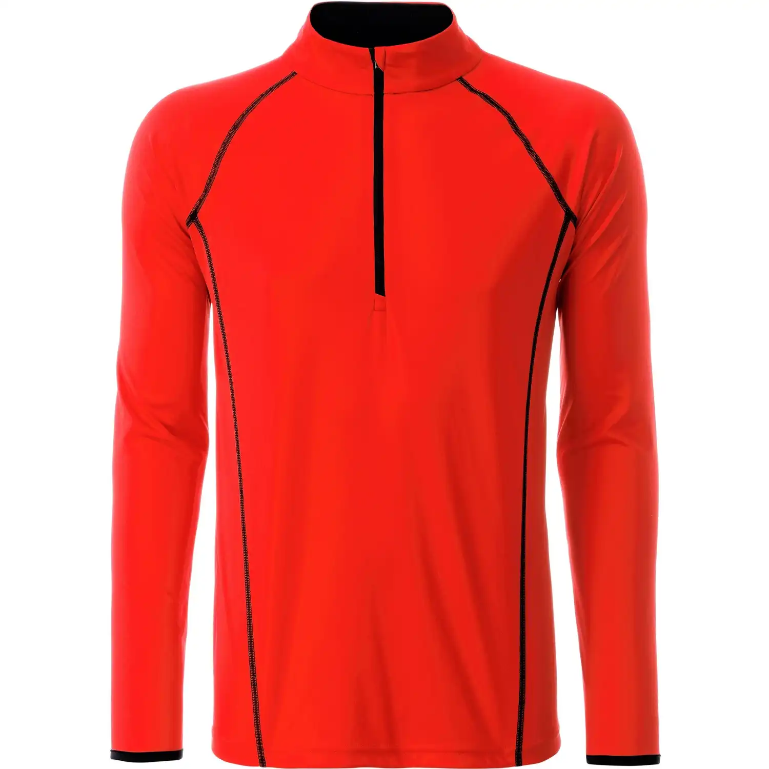 Funktionsshirt Langarm "JN498" in bright-orange/black, M - Thumbnail 1