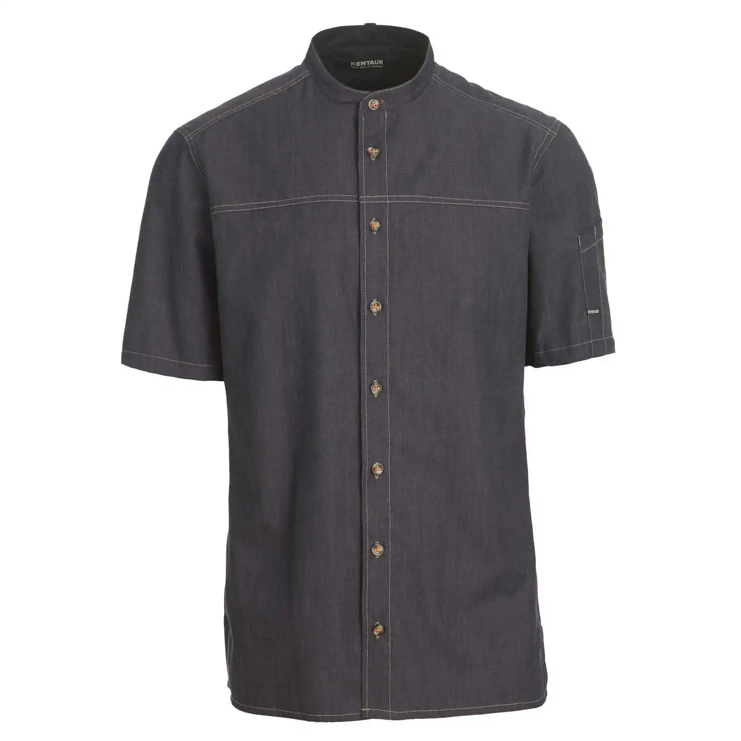 Kochhemd kurzarm "25207" in denim, L - Thumbnail 1