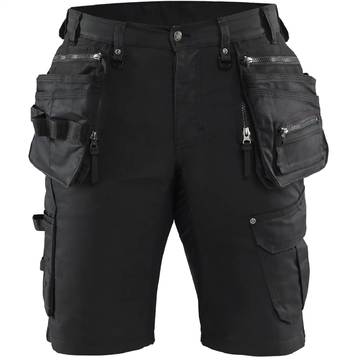 Stretch Handwerker Jeans-Shorts "X1900" in schwarz/schwarz, C56 - Thumbnail 1