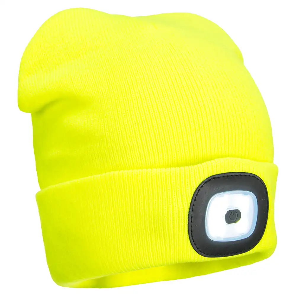 LED Wintermütze "B029" in flourgelb - Bild 1