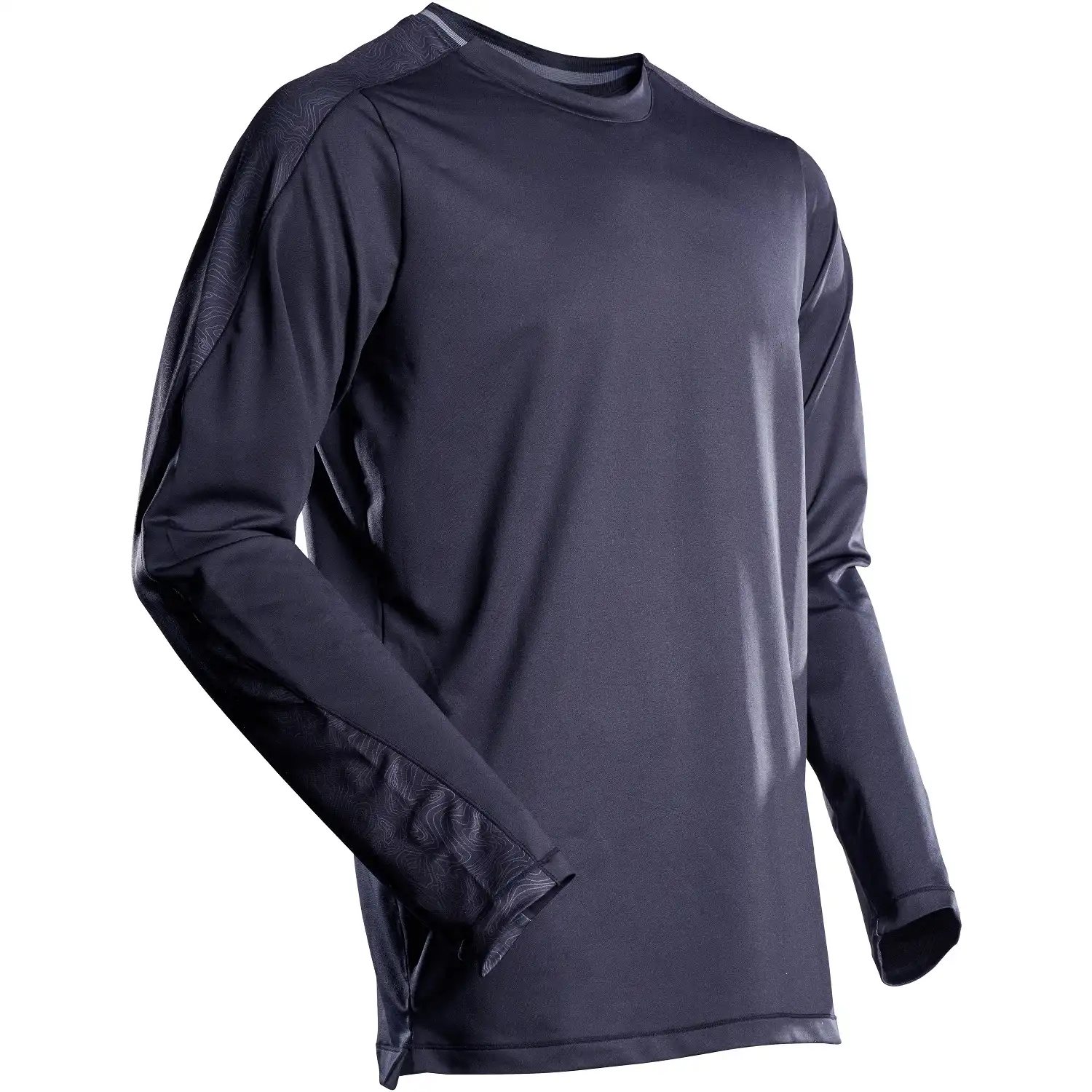 Funktions Langarmshirt "22481-618" Customized in schwarzblau, XXL - Thumbnail 1