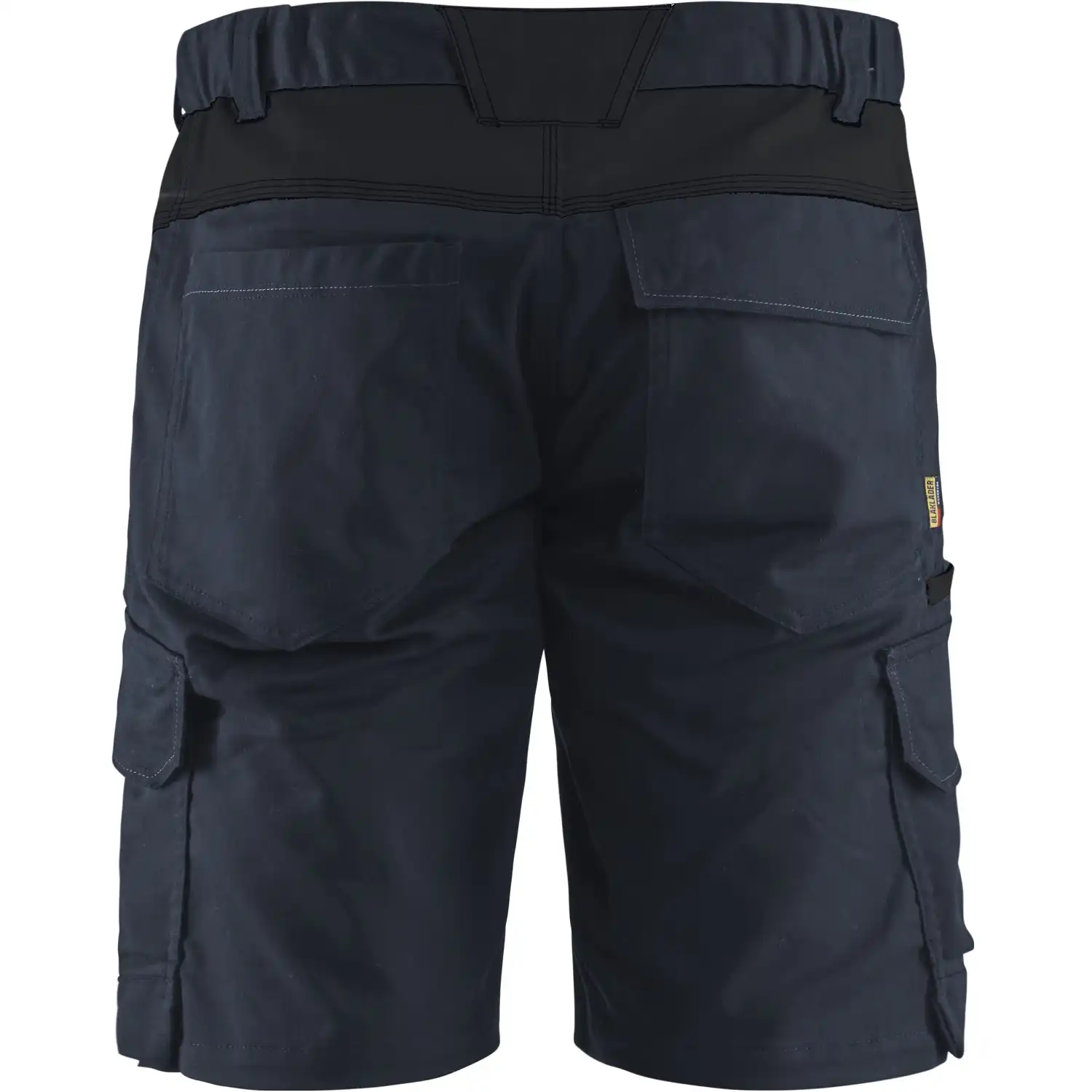Stretch Shorts "1446" Industrie in Dunkelmarine/Schwarz, C50 - Thumbnail 2