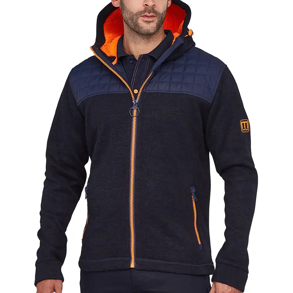 Strickjacke "RIPTIDE HYBRID" in blau/orange, S - Bild 1