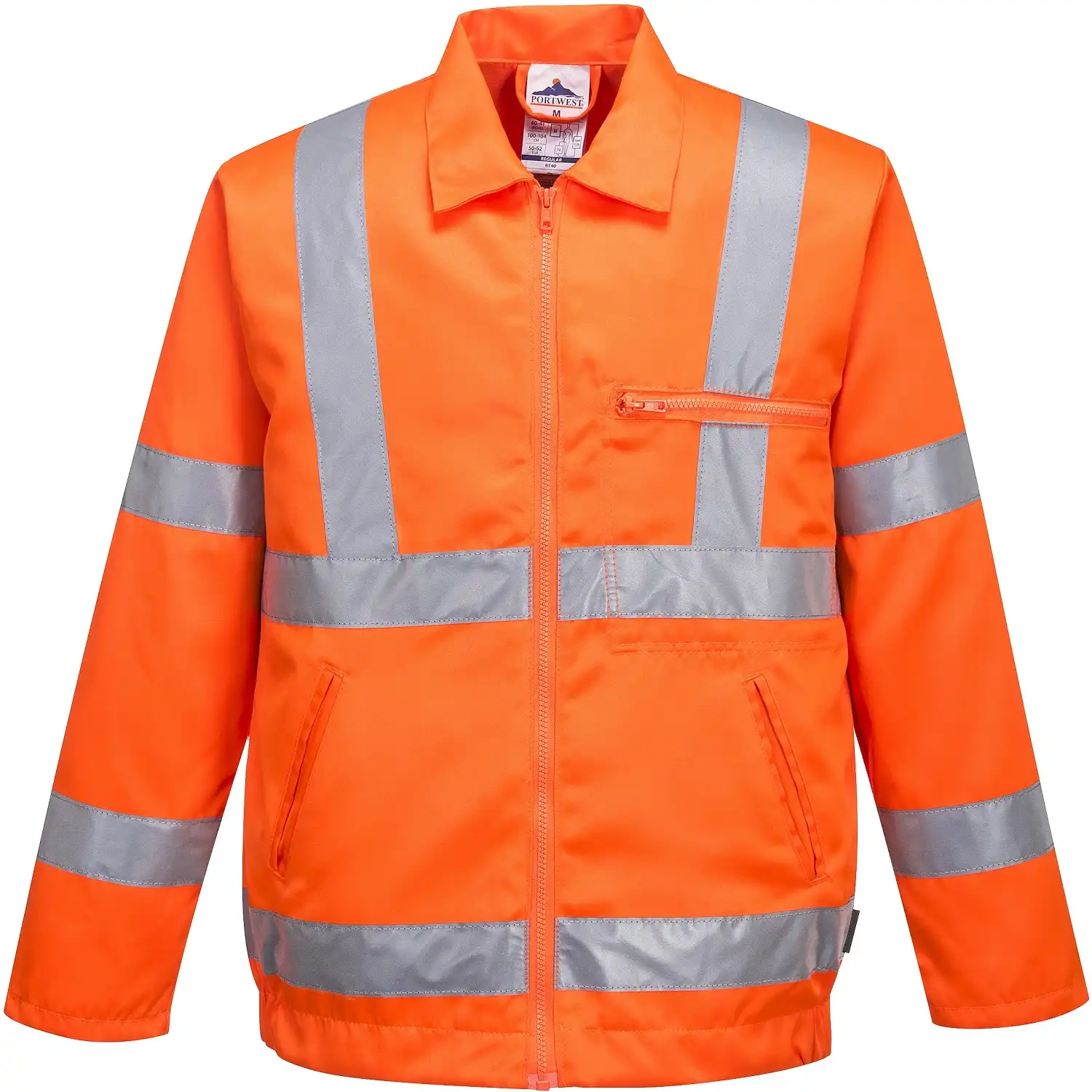 Warnschutz Bundjacke "RT40" Bahn orange in L - Thumbnail 1