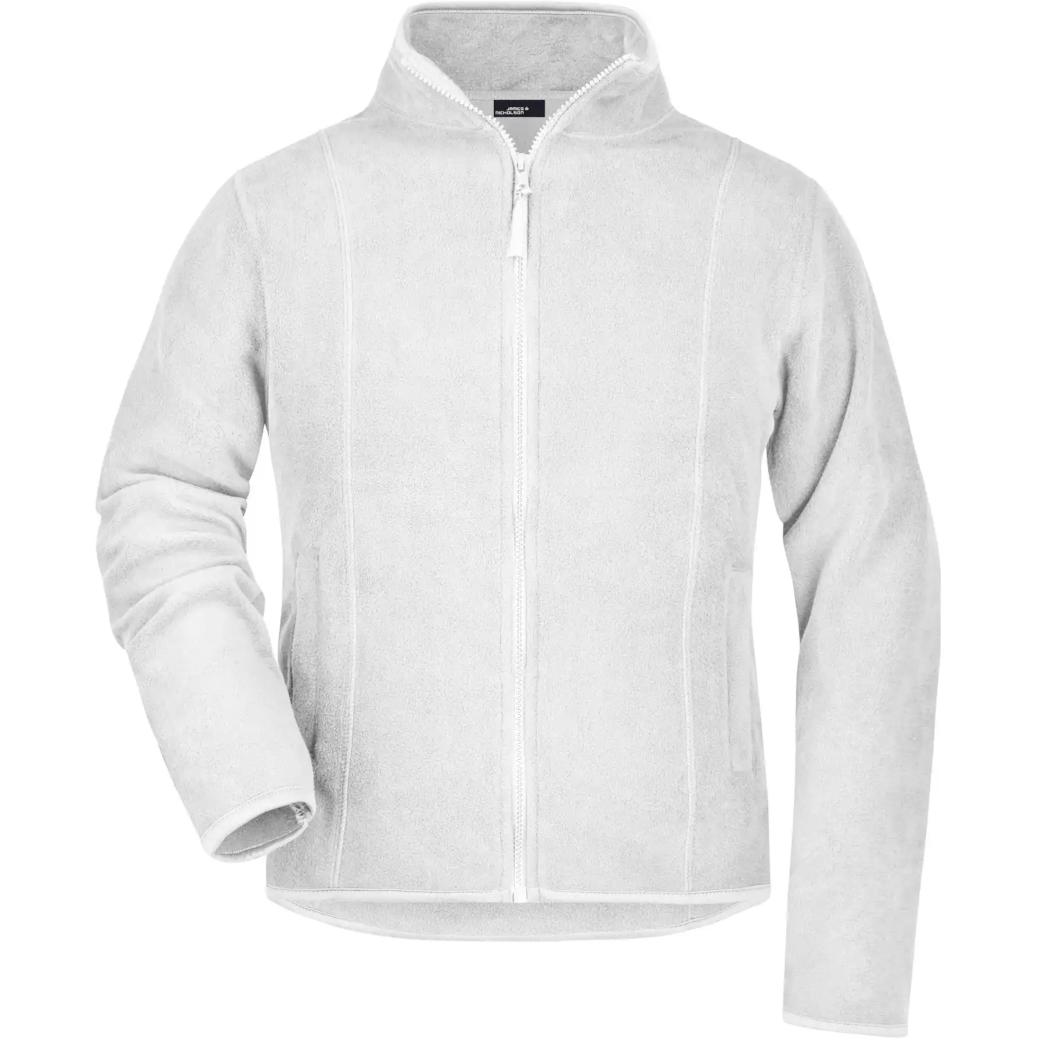 Damen Microfleece-Jacke "JN049" in L, Weiß - Bild 1