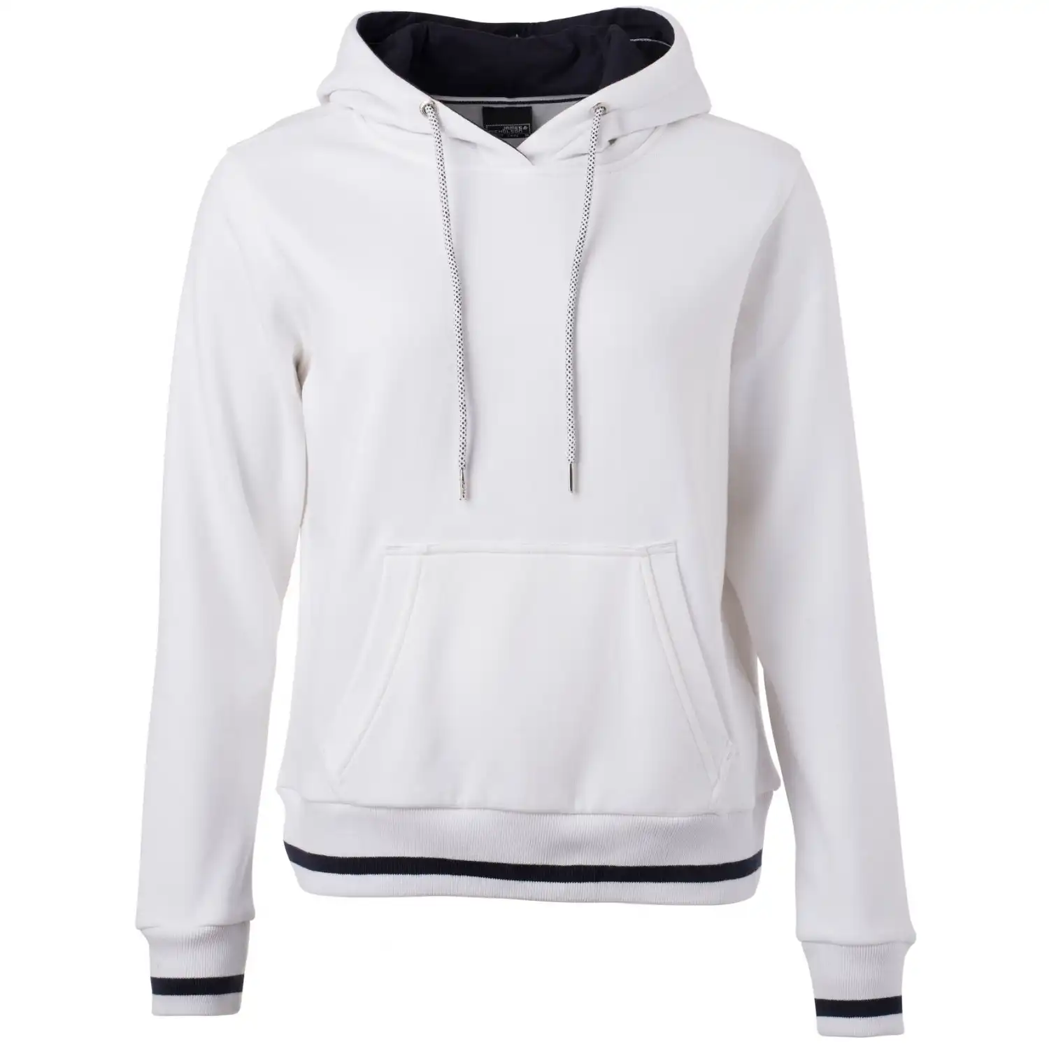 Damen Kapuzen-Sweatshirt "JN777" in white/navy, L - Thumbnail 1