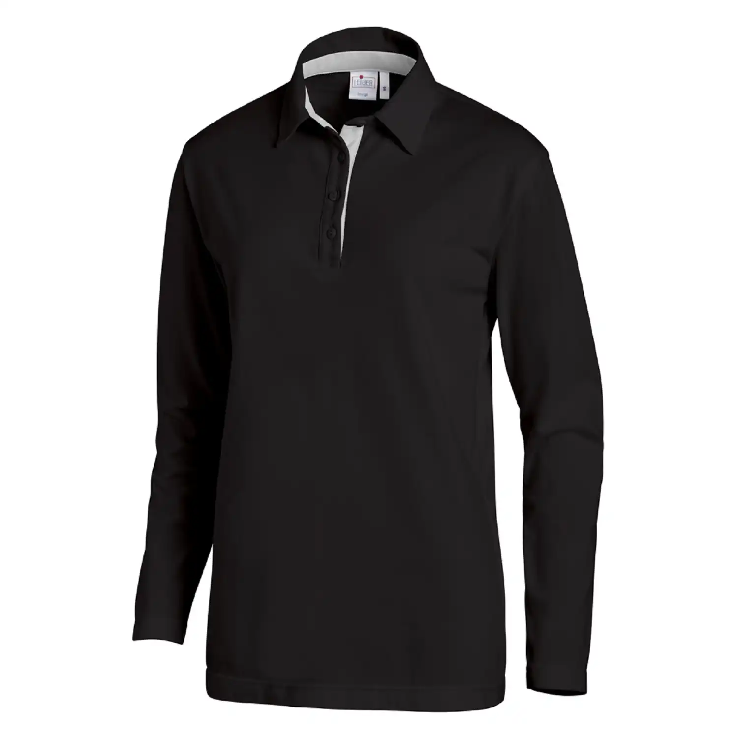 Polo-Shirt "08/2638" in schwarz/silber, M - Thumbnail 1