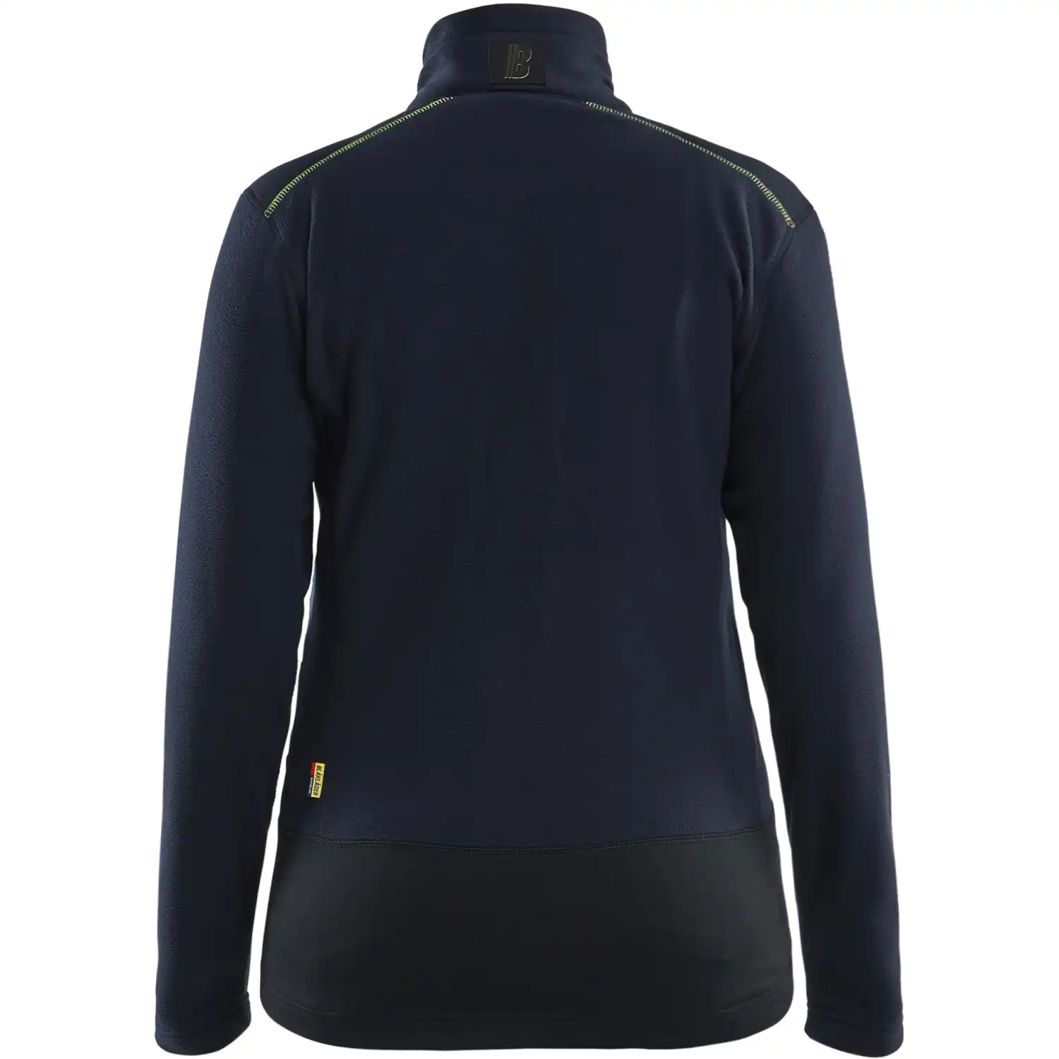 Damen Microfleecejacke "4766" Unite in dunkelmarine/gelb, XS - Thumbnail 2