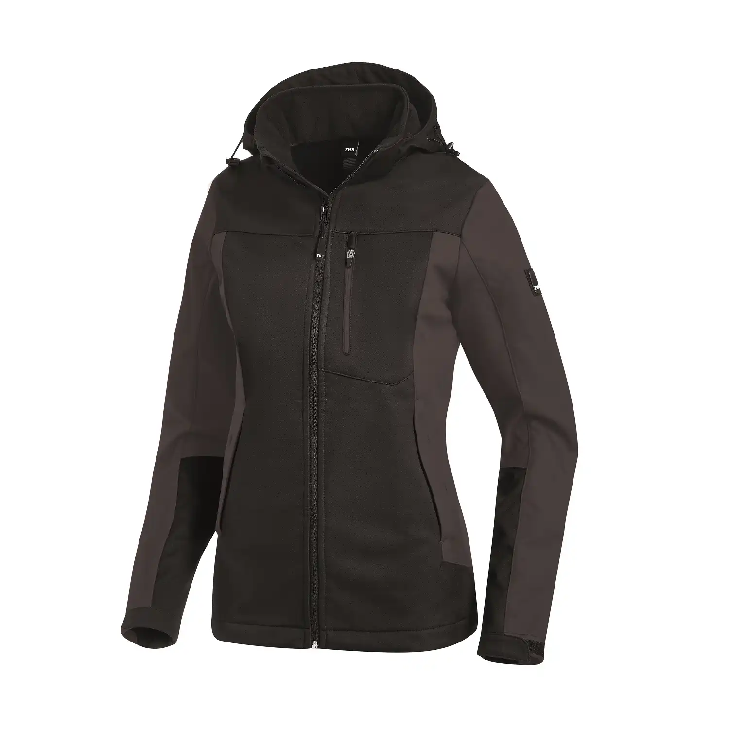 Damen Softshelljacke "JULIA" in anthrazit/schwarz, XXL - Thumbnail 1