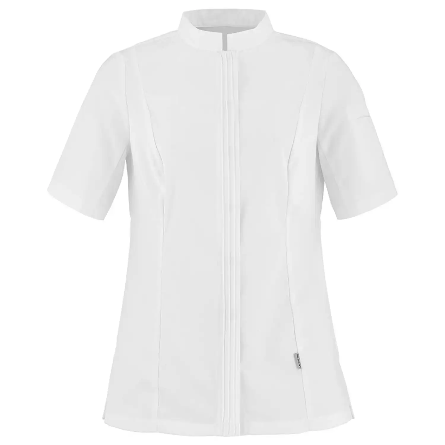 Damen Kochhemd kurzarm "CRISTAL PI" in 48, Weiß - Thumbnail 1
