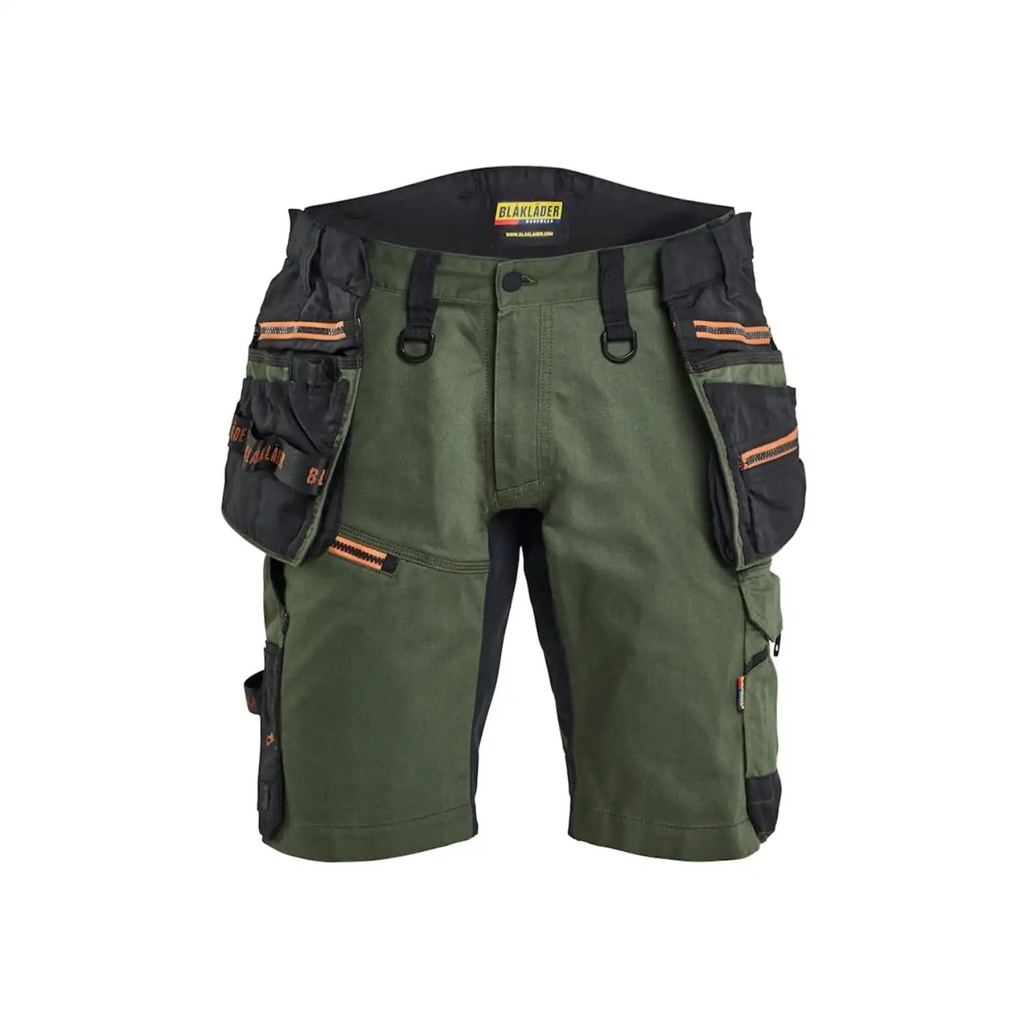 Stretch Shorts "STRIKER" in C44, waldgrün/rost - Thumbnail 1