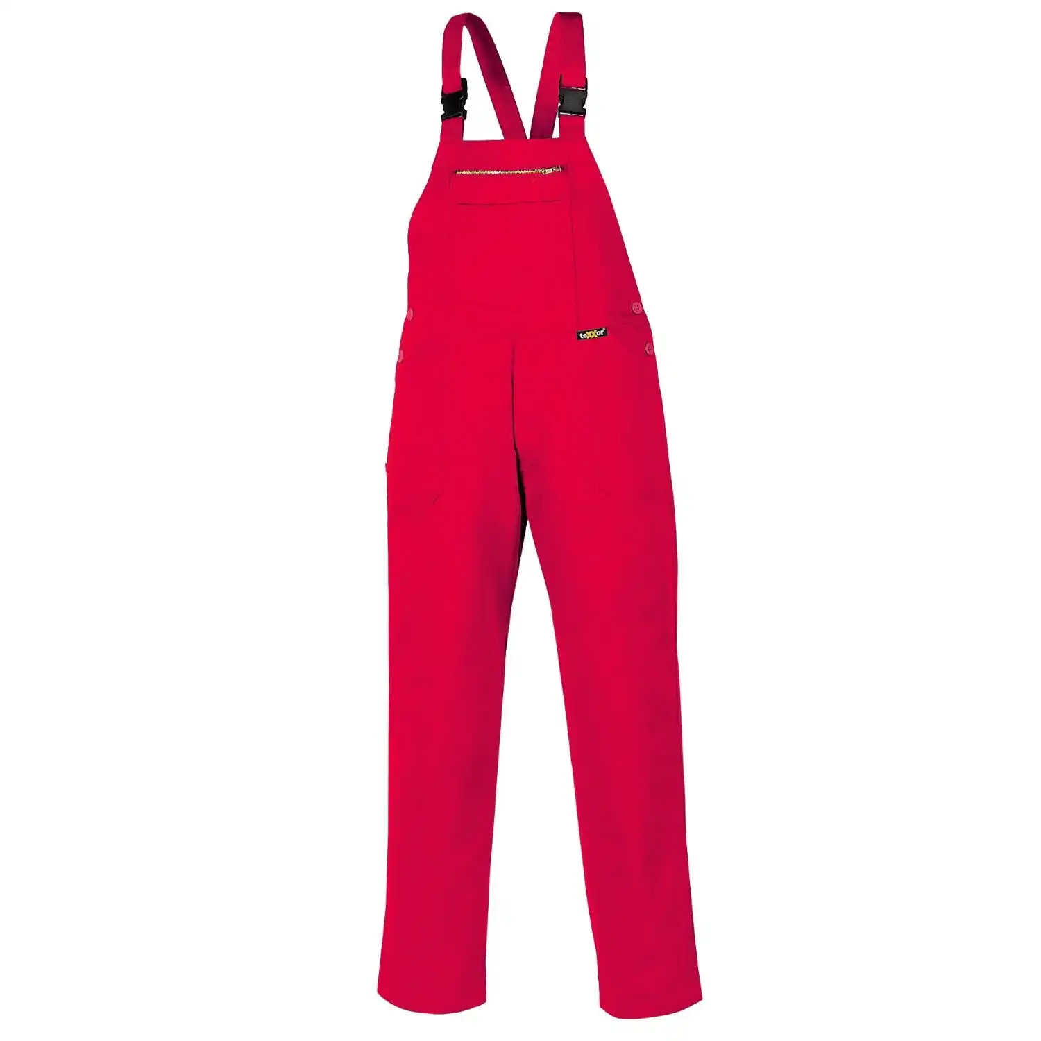 Latzhose 290g/m² "BASIC" Baumwolle in 58, Rot - Bild 1