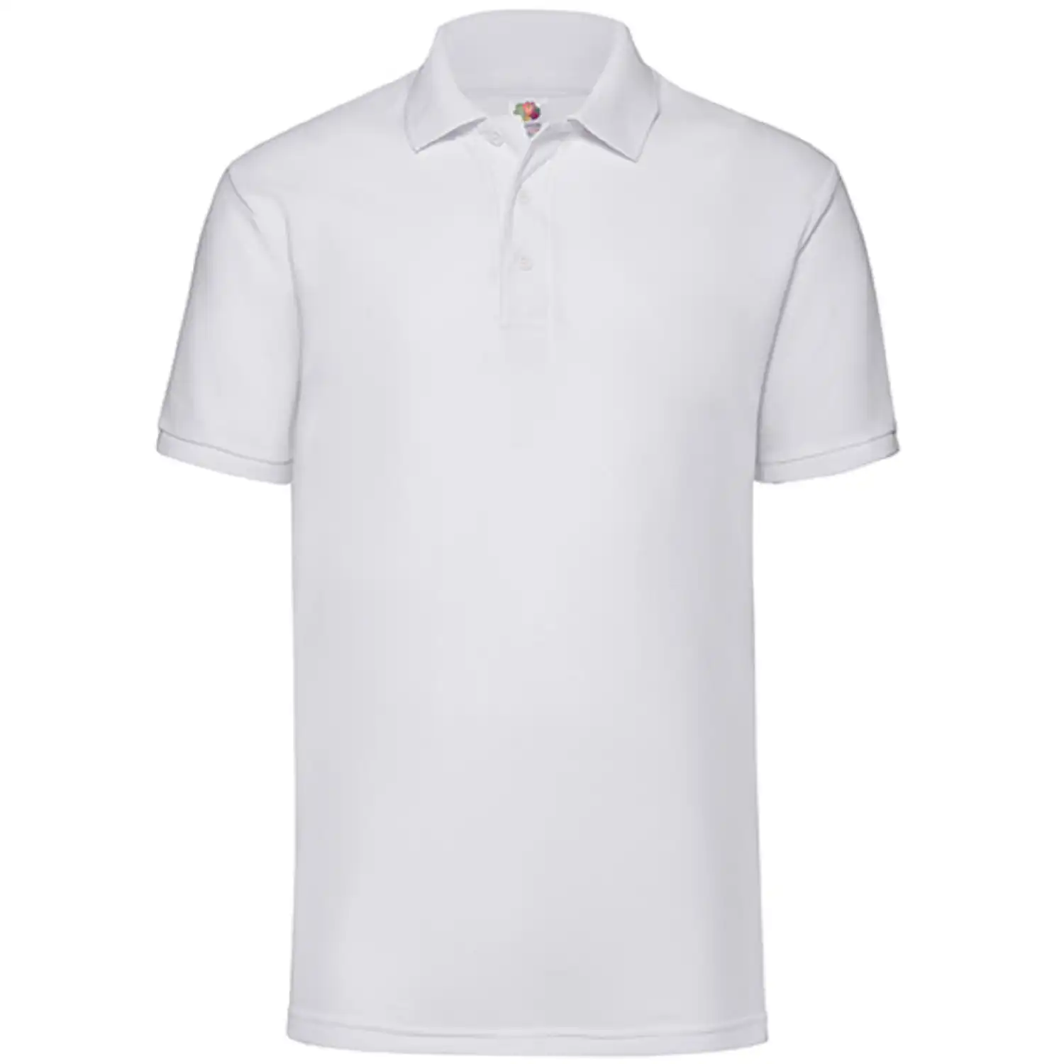 Polo-Shirt "F502" Piquée in L, Weiß - Bild 1