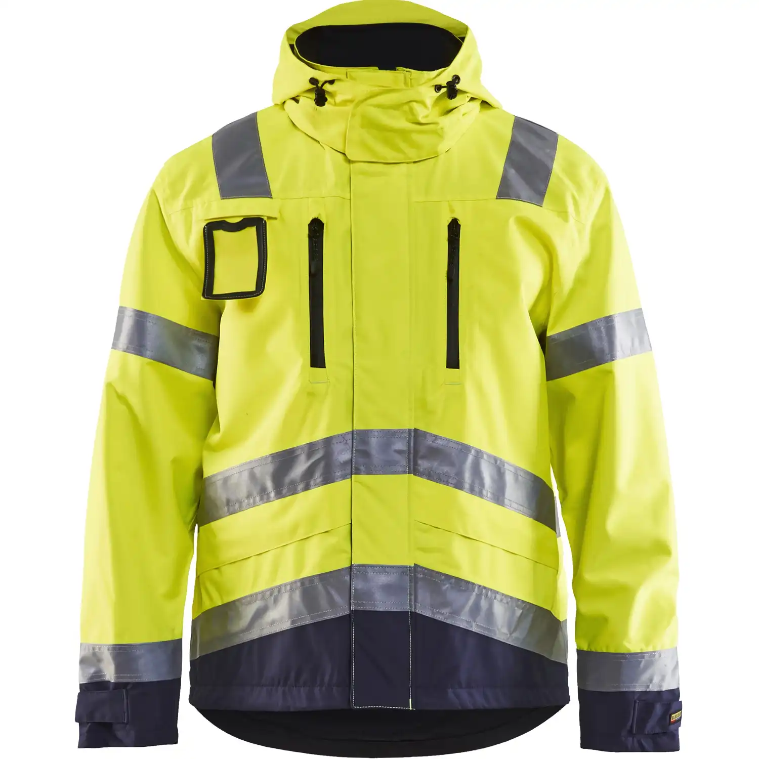 Warnschutz Regenjacke "4837" in gelb/marine, 3XL - Thumbnail 1