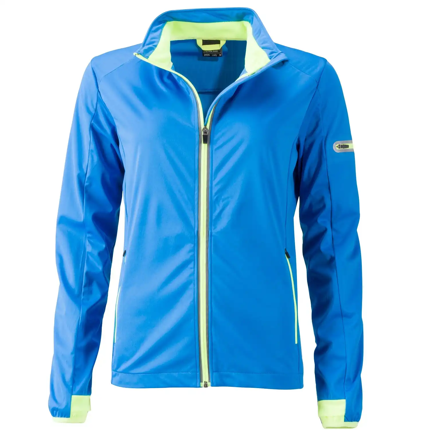 Damen Softshelljacke "JN1125" in bright-blue/bright-yellow, M - Thumbnail 1