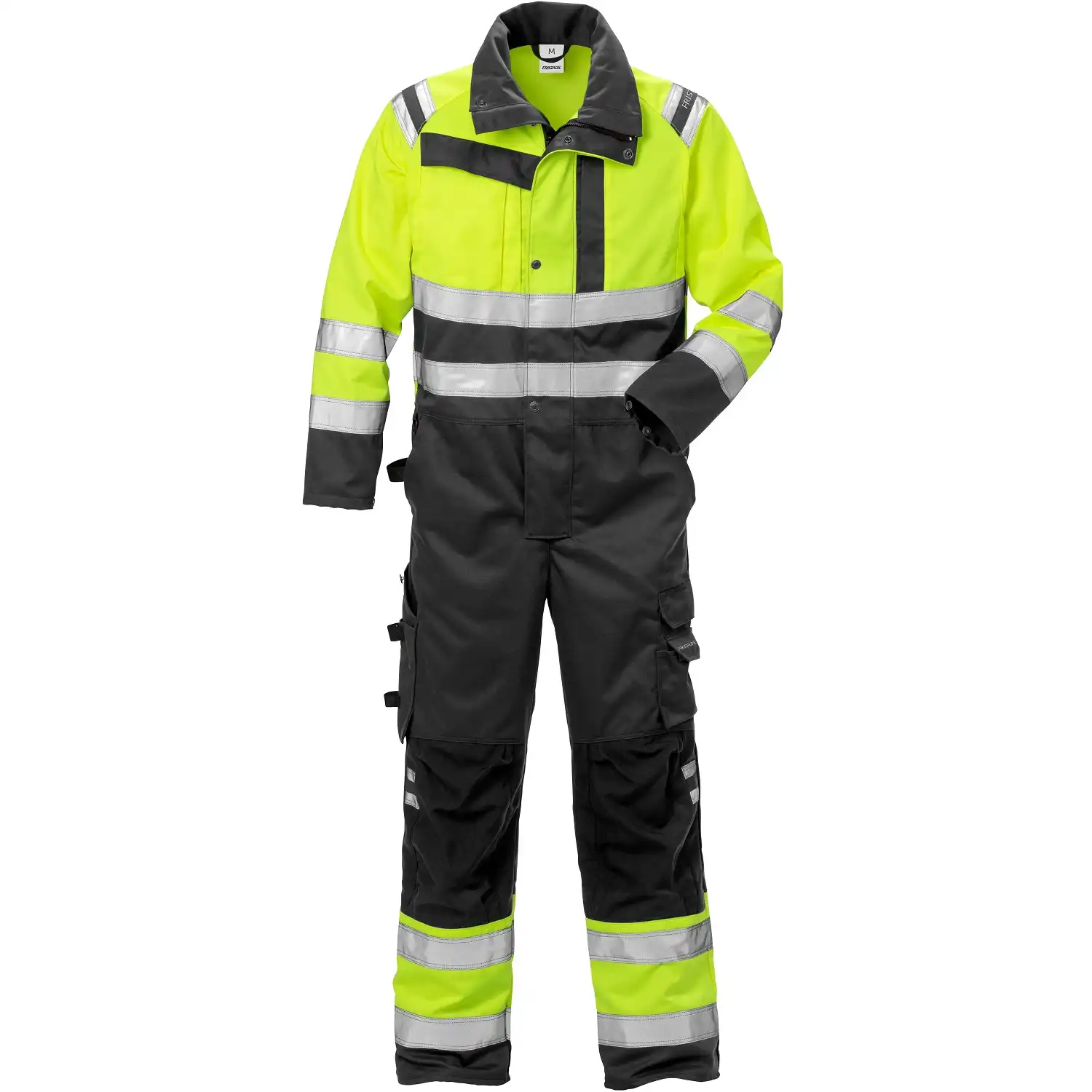 Warnschutz Overall "8026 PLU" in gelb/schwarz, XXL - Thumbnail 1