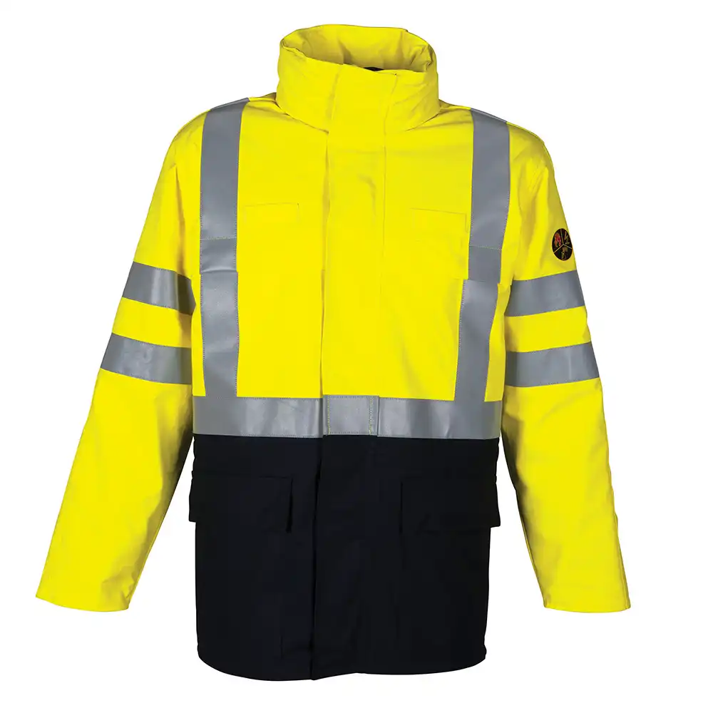 Multinorm-Warnschutzparka "MULTI PROTECTOR" 40001 320g/m² marine/fluorgelb in L - Bild 1