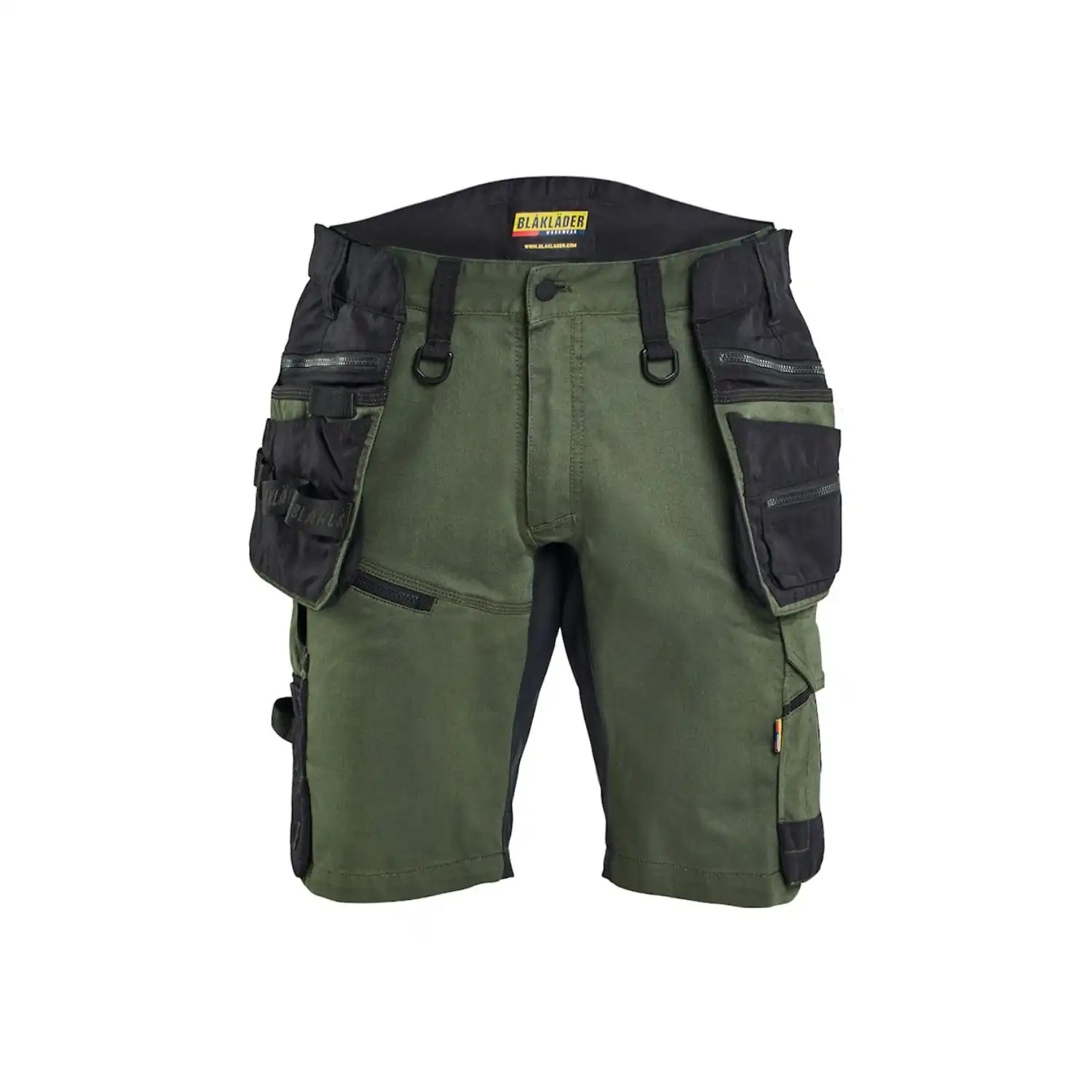 Stretch Shorts "STRIKER" in waldgrün/schwarz, C58 - Thumbnail 1