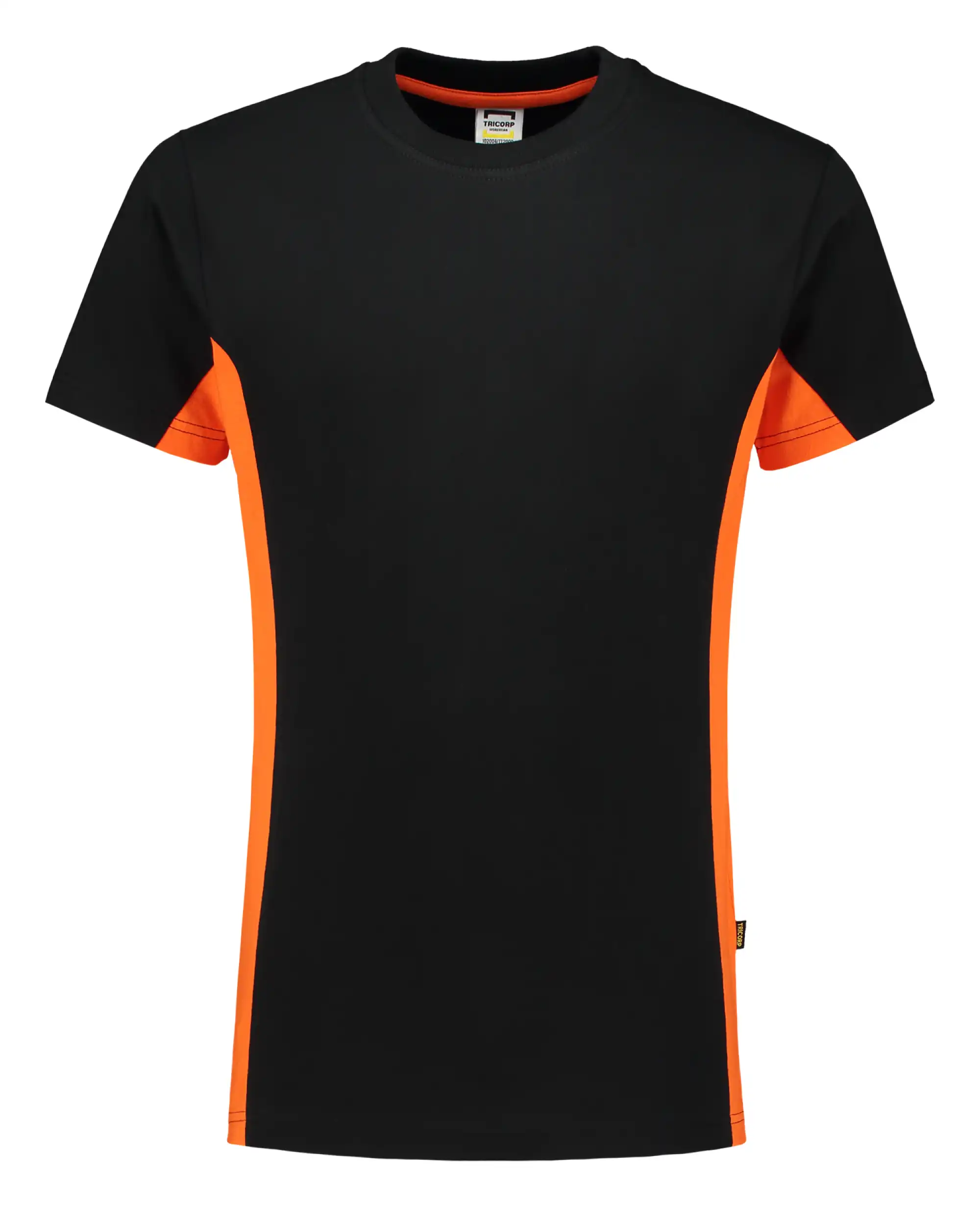 T-Shirt Bicolor "102004" Workwear in black/orange, M - Thumbnail 1