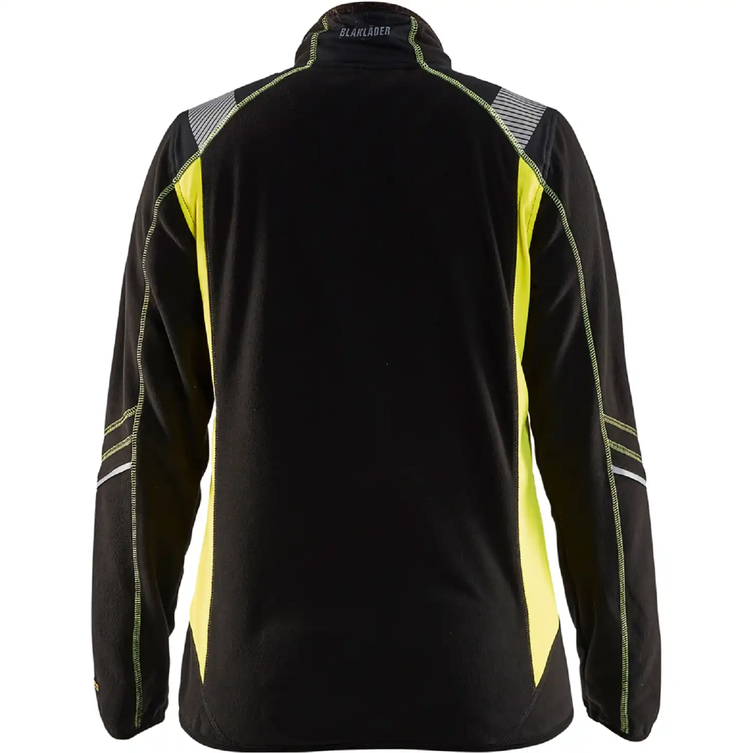 Damen Microfleecejacke "4973" in schwarz/gelb, 3XL - Thumbnail 2