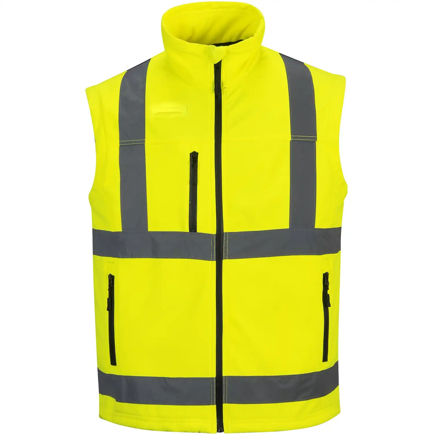 Warnschutz Softshelljacke 2in1 "S428" in gelb, L - Thumbnail 2