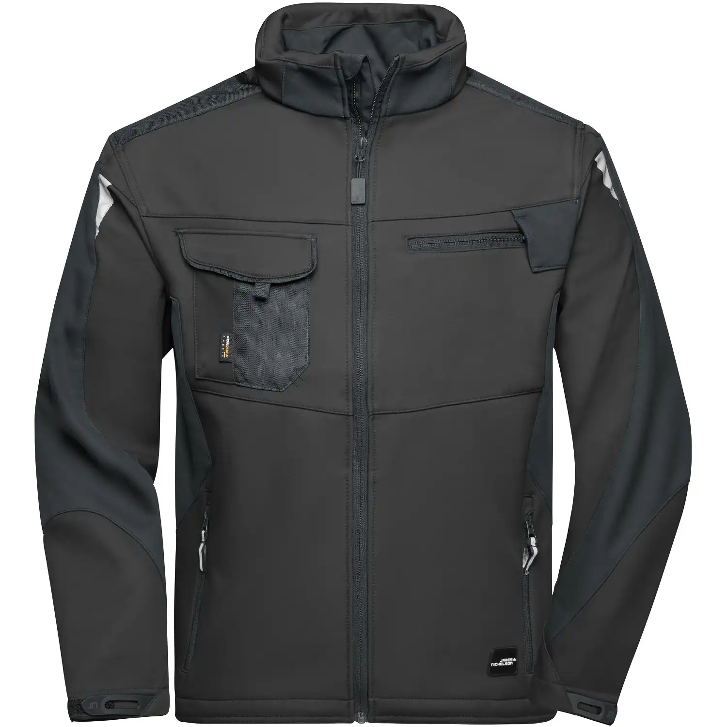 Softshelljacke "JN844" in black/black, 3XL - Bild 1