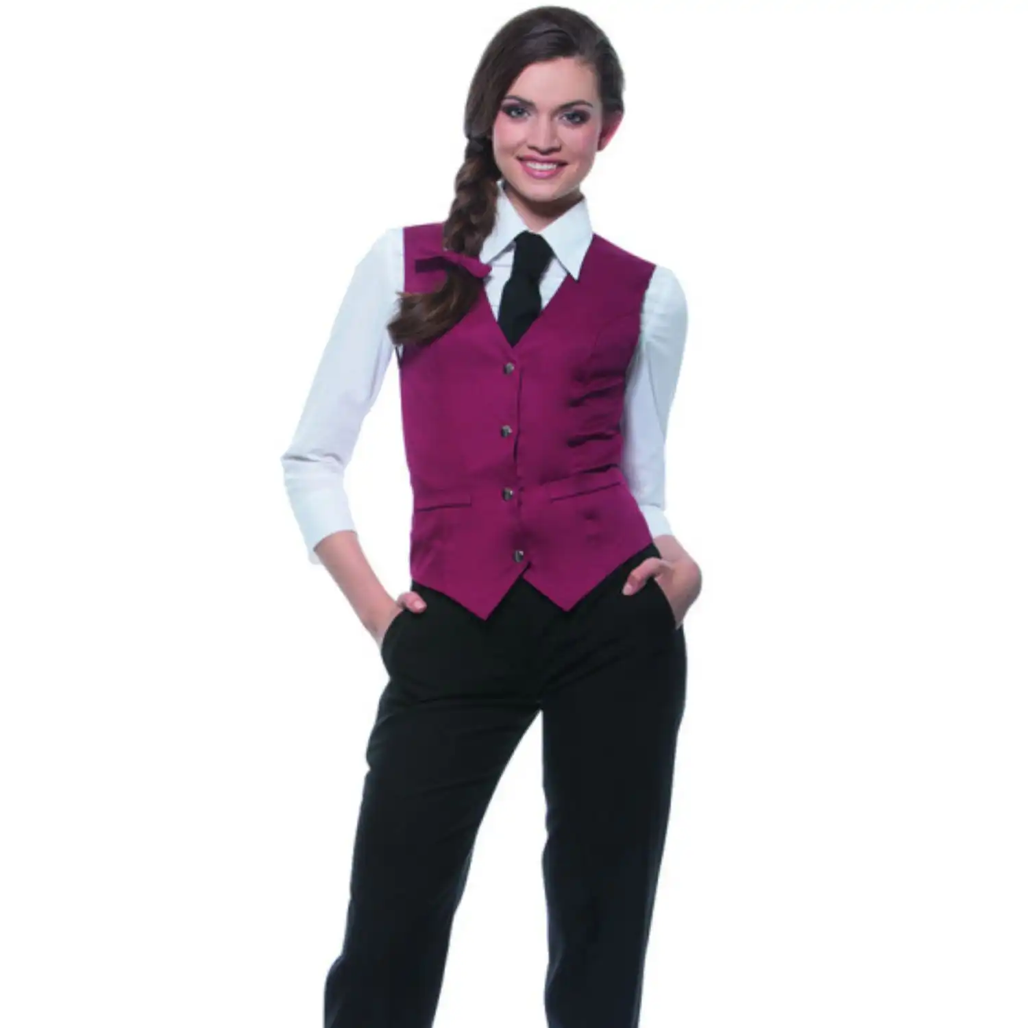Damenweste Lena "WF 2" in bordeaux, 52 - Thumbnail 5