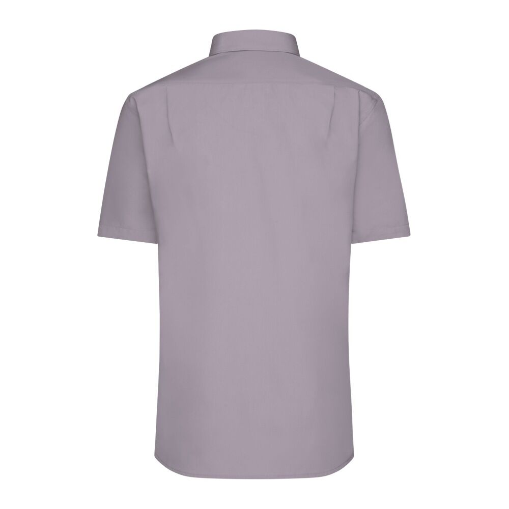 Kurzarm Hemd "JN680" in steel, M - Thumbnail 2