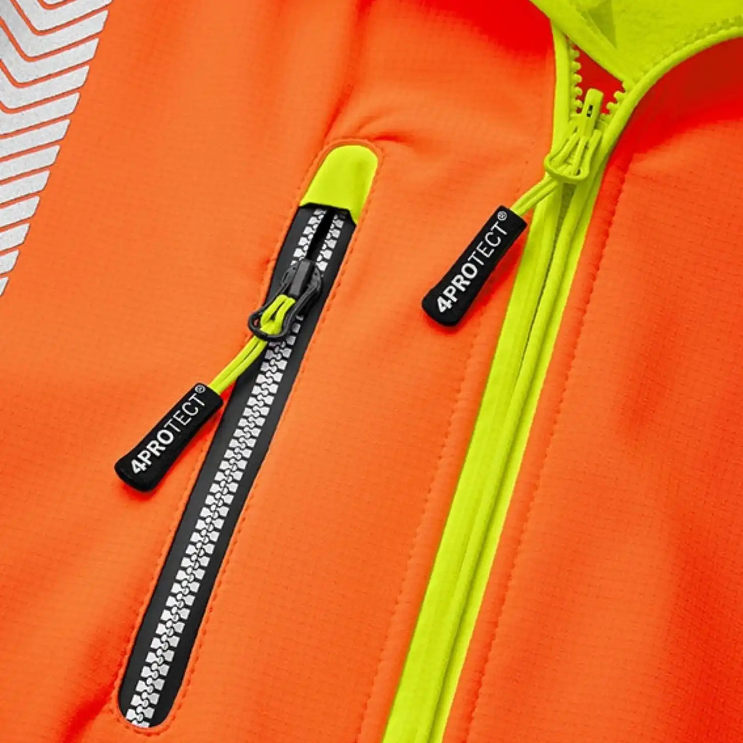 Warnschutz Softshelljacke "HOUSTON" in orange/gelb, XL - Thumbnail 4