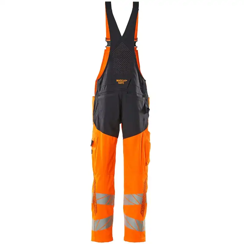 Warnschutz Latzhose "19569" Accelerate Safe in orange/schwarzblau, 76C46 (EU 23) - Thumbnail 2