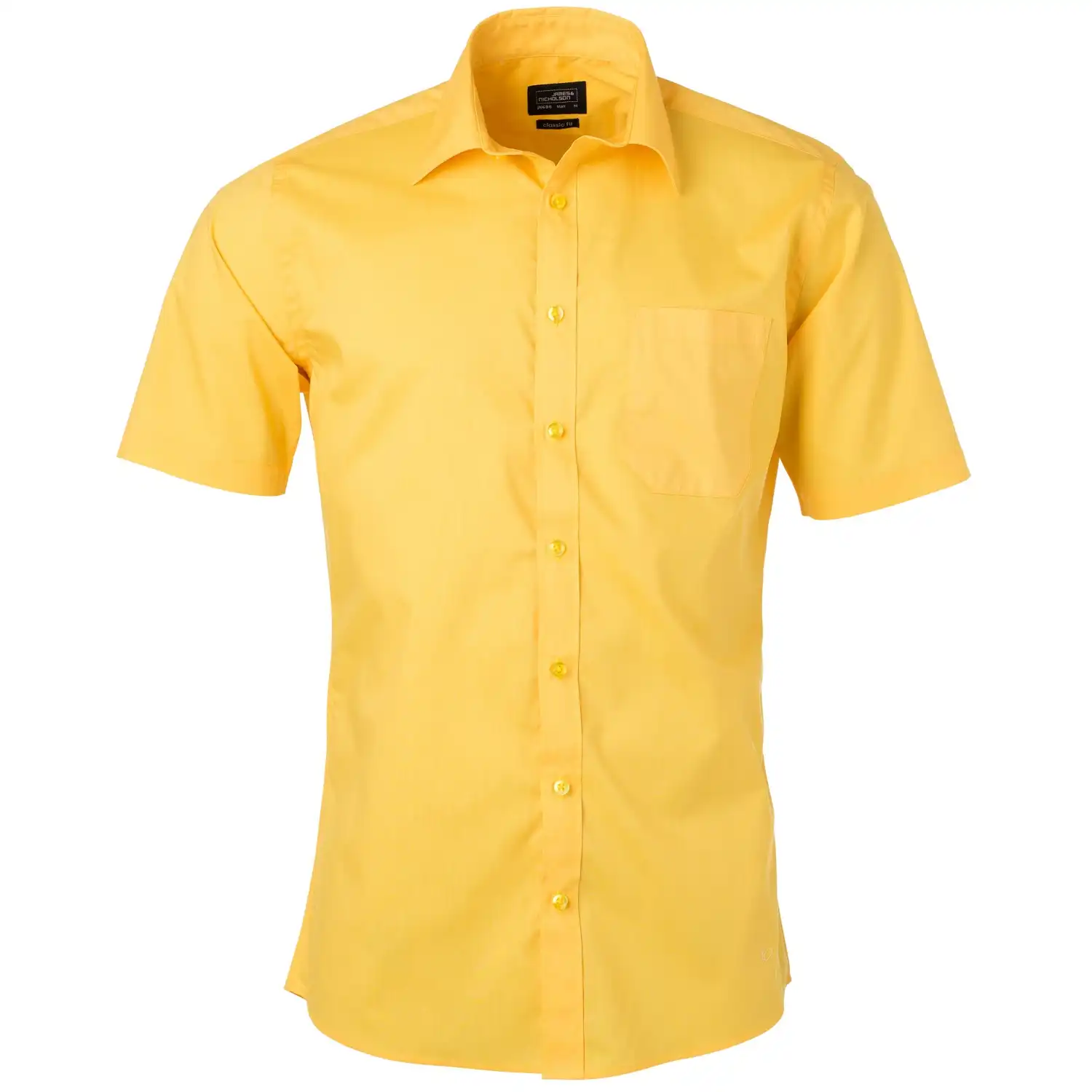 Kurzarm Hemd "JN680" in yellow, M - Thumbnail 1